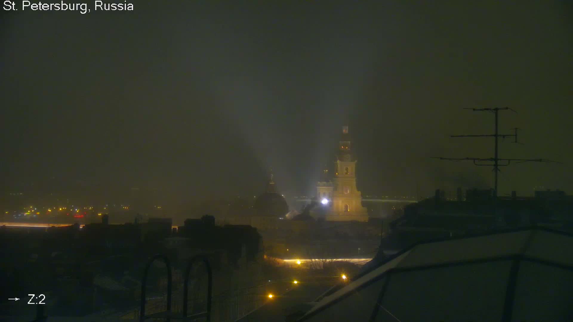 St. Petersburg City Panoramic from Petrogradsky Island Skyline Live Cam -Kronverkskoye, Petrogradsky, Saint Petersburg, Northwestern (Severo-Zapadnyy), Russia