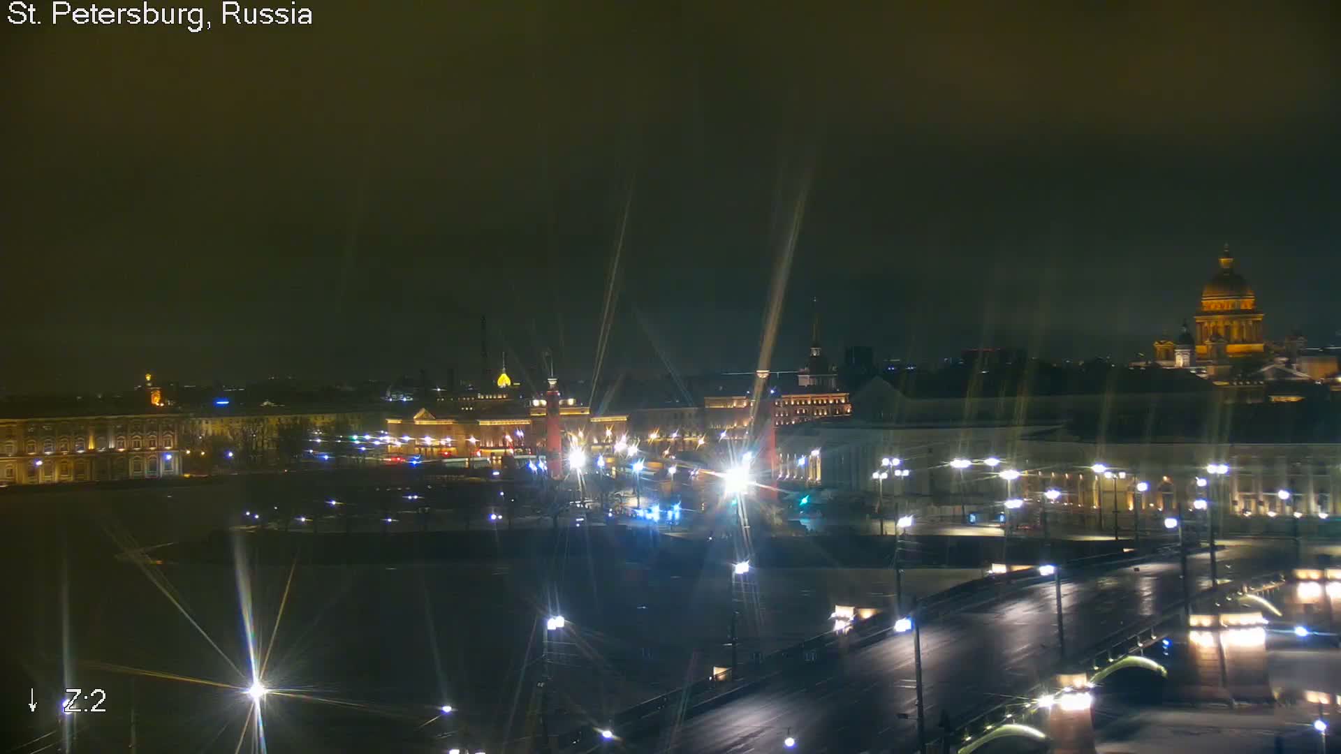 St. Petersburg City Panoramic from Petrogradsky Island Skyline Live Cam -Kronverkskoye, Petrogradsky, Saint Petersburg, Northwestern (Severo-Zapadnyy), Russia
