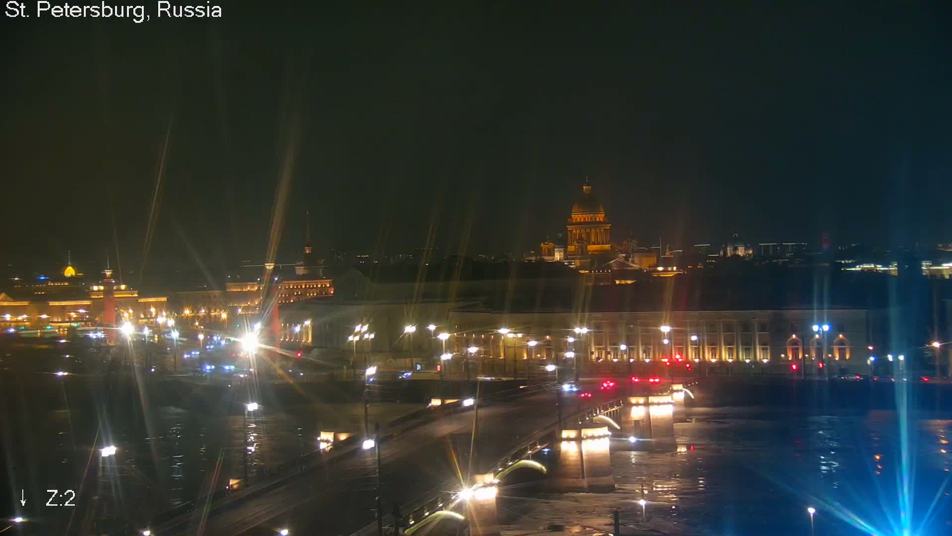 St. Petersburg City Panoramic from Petrogradsky Island Skyline Live Cam -Kronverkskoye, Petrogradsky, Saint Petersburg, Northwestern (Severo-Zapadnyy), Russia