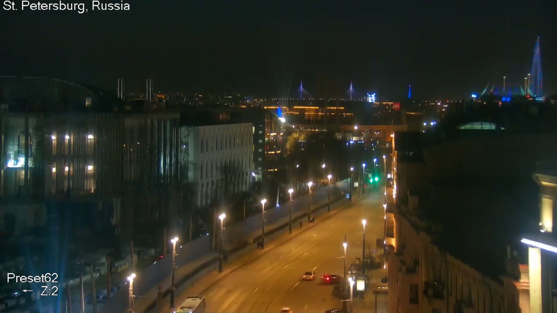 St. Petersburg City Panoramic from Petrogradsky Island Skyline Live Cam -Kronverkskoye, Petrogradsky, Saint Petersburg, Northwestern (Severo-Zapadnyy), Russia