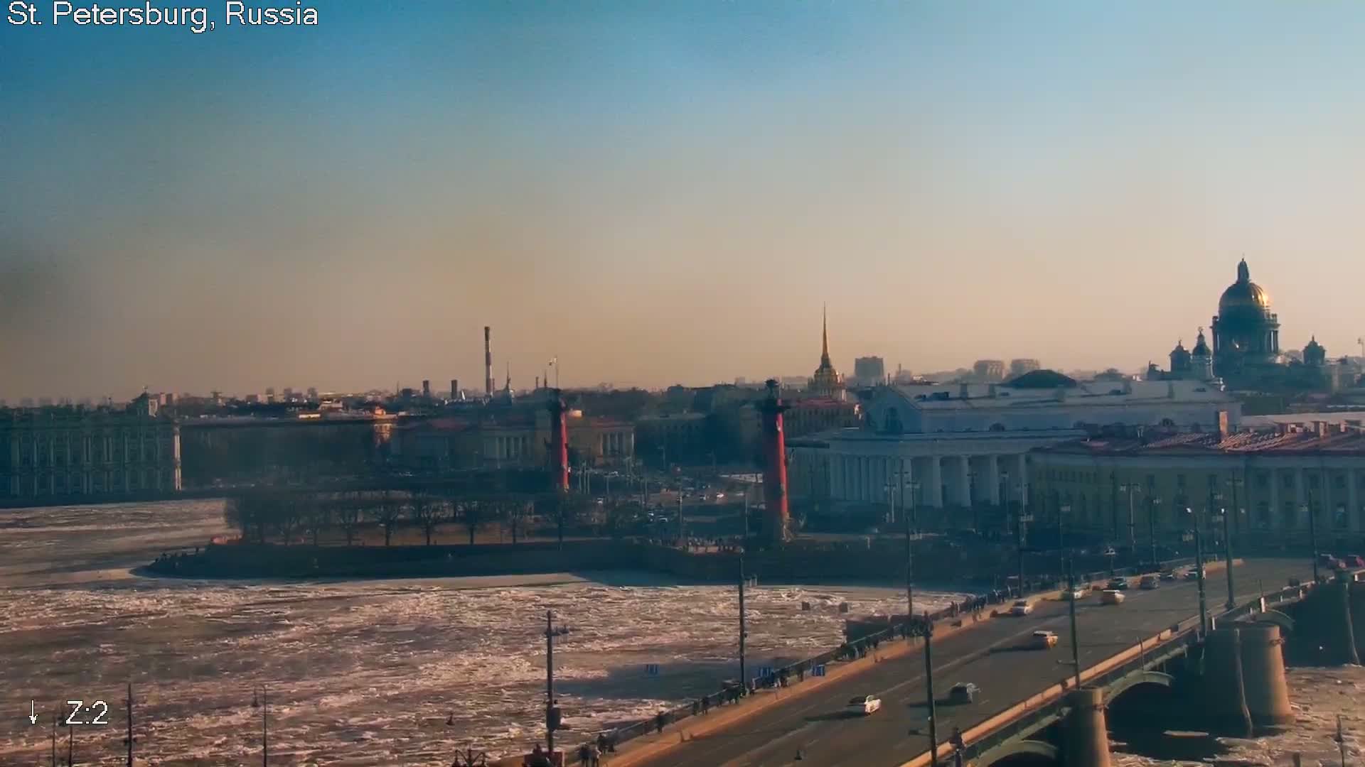 St. Petersburg City Panoramic from Petrogradsky Island Skyline Live Cam -Kronverkskoye, Petrogradsky, Saint Petersburg, Northwestern (Severo-Zapadnyy), Russia