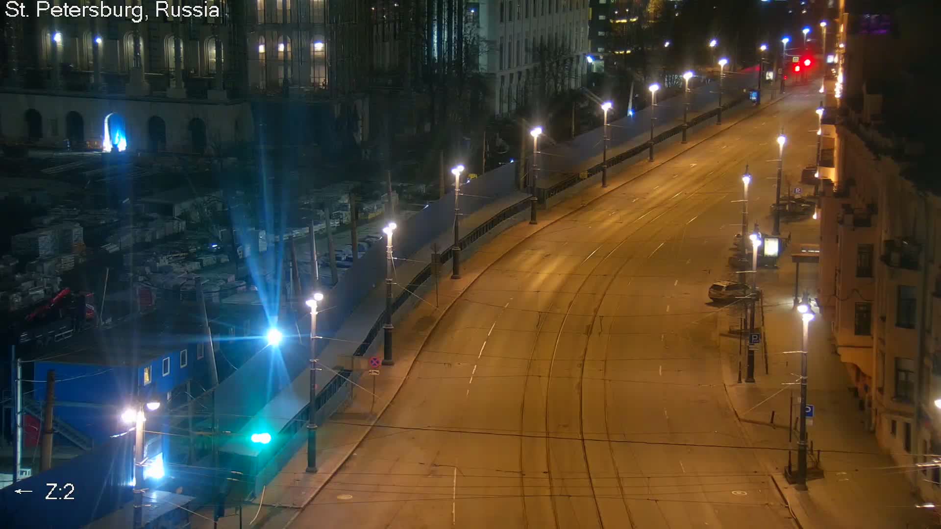 St. Petersburg City Panoramic from Petrogradsky Island Skyline Live Cam -Kronverkskoye, Petrogradsky, Saint Petersburg, Northwestern (Severo-Zapadnyy), Russia