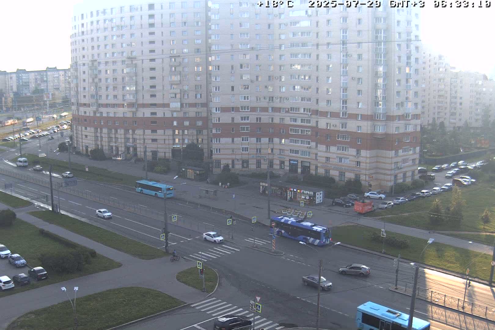 Museum of Russian Historic Cruiser Ship/Aurora Concert Hall & East St. Petersburg Skyline Live Cam - Posadsky, Petrogradsky, Saint Petersburg, Northwestern (Severo-Zapadnyy), Russia