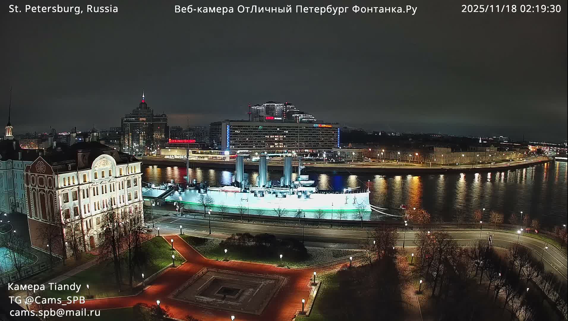 St. Petersburg Trinity Bridge (Troitsky Most) & South St. Petersburg Skyline Live Cam - Posadsky, Petrogradsky, Saint Petersburg, Northwestern (Severo-Zapadnyy), Russia