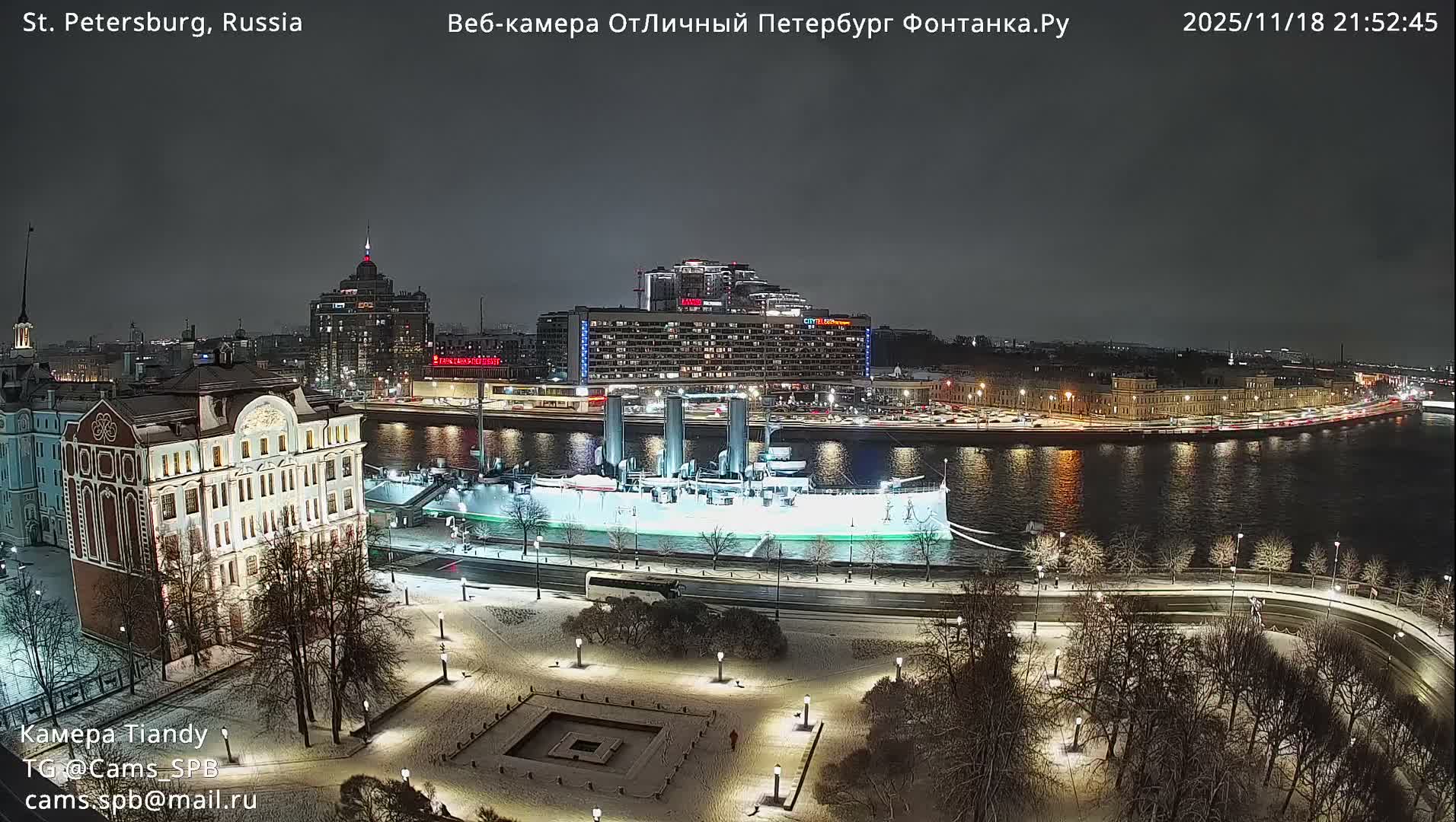 St. Petersburg Trinity Bridge (Troitsky Most) & South St. Petersburg Skyline Live Cam - Posadsky, Petrogradsky, Saint Petersburg, Northwestern (Severo-Zapadnyy), Russia
