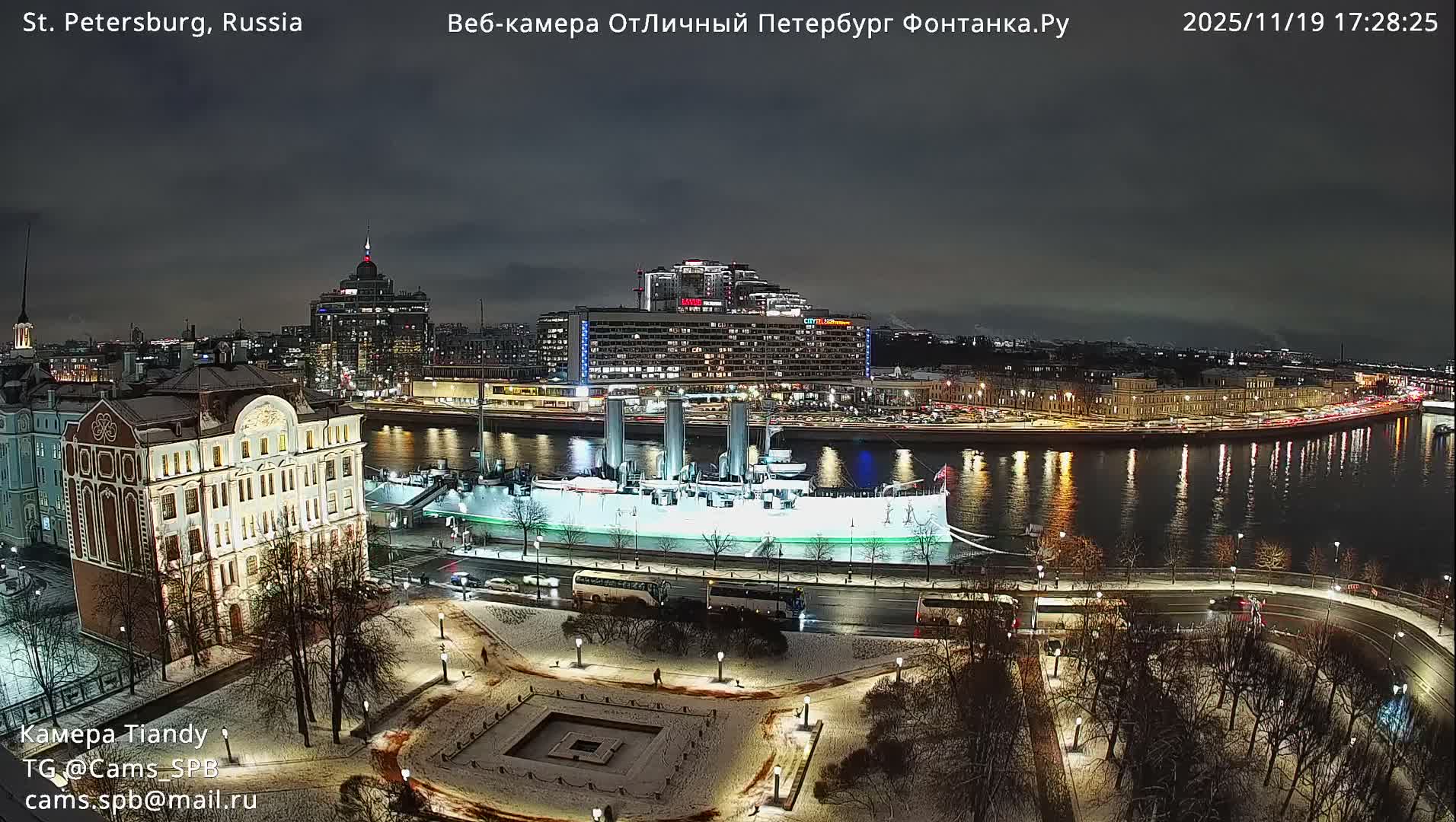 St. Petersburg Trinity Bridge (Troitsky Most) & South St. Petersburg Skyline Live Cam - Posadsky, Petrogradsky, Saint Petersburg, Northwestern (Severo-Zapadnyy), Russia