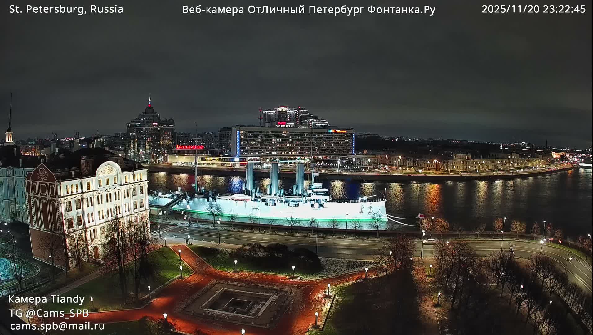 St. Petersburg Trinity Bridge (Troitsky Most) & South St. Petersburg Skyline Live Cam - Posadsky, Petrogradsky, Saint Petersburg, Northwestern (Severo-Zapadnyy), Russia