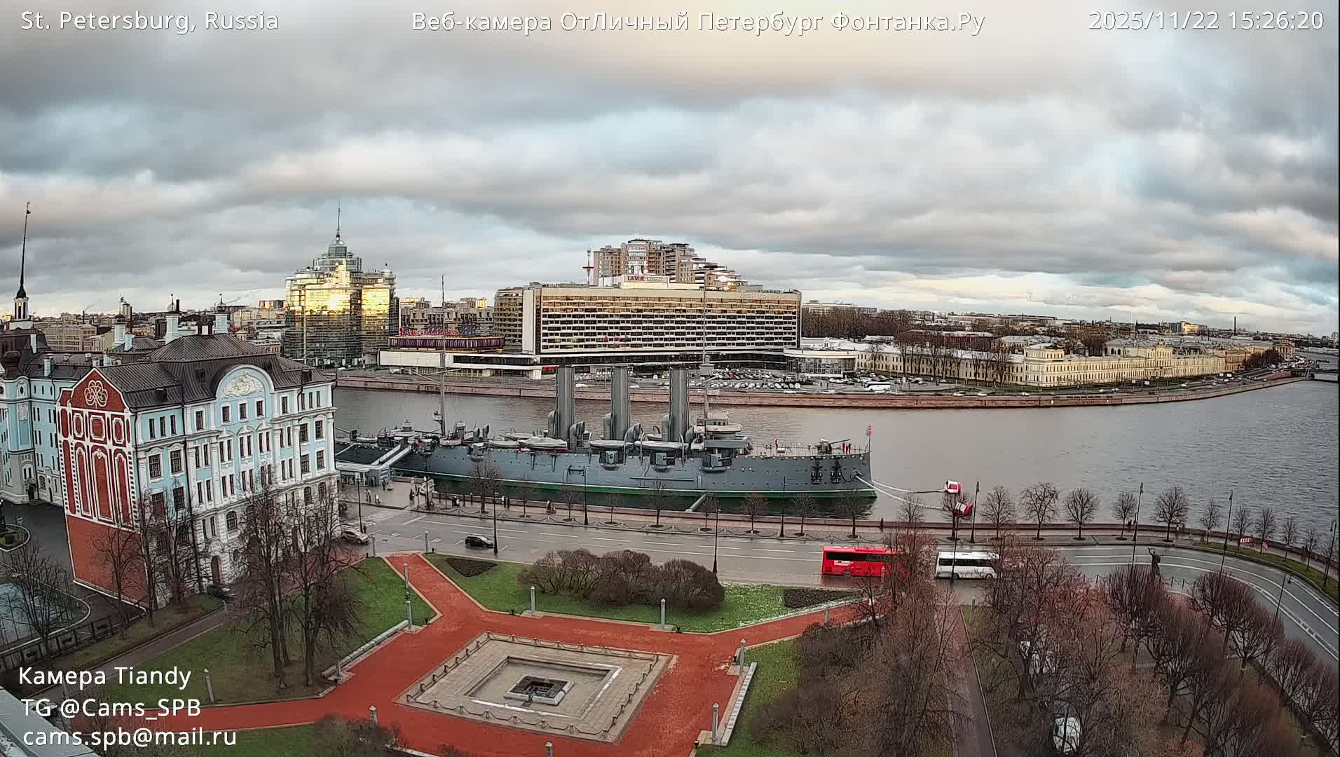 St. Petersburg Trinity Bridge (Troitsky Most) & South St. Petersburg Skyline Live Cam - Posadsky, Petrogradsky, Saint Petersburg, Northwestern (Severo-Zapadnyy), Russia