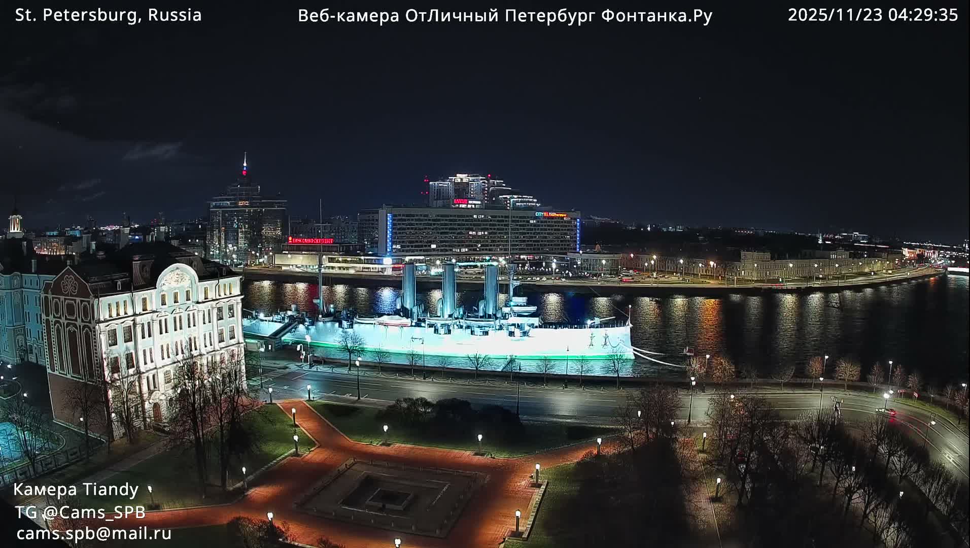 St. Petersburg Trinity Bridge (Troitsky Most) & South St. Petersburg Skyline Live Cam - Posadsky, Petrogradsky, Saint Petersburg, Northwestern (Severo-Zapadnyy), Russia