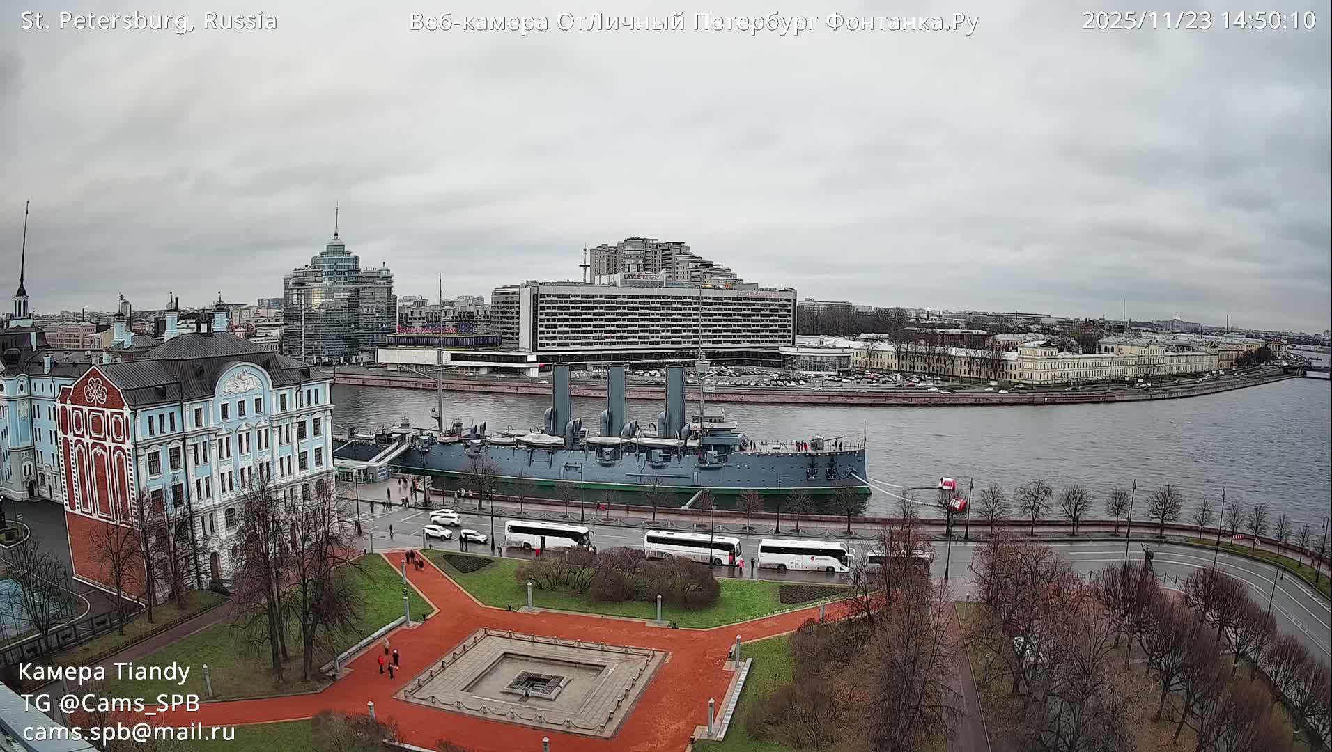 St. Petersburg Trinity Bridge (Troitsky Most) & South St. Petersburg Skyline Live Cam - Posadsky, Petrogradsky, Saint Petersburg, Northwestern (Severo-Zapadnyy), Russia