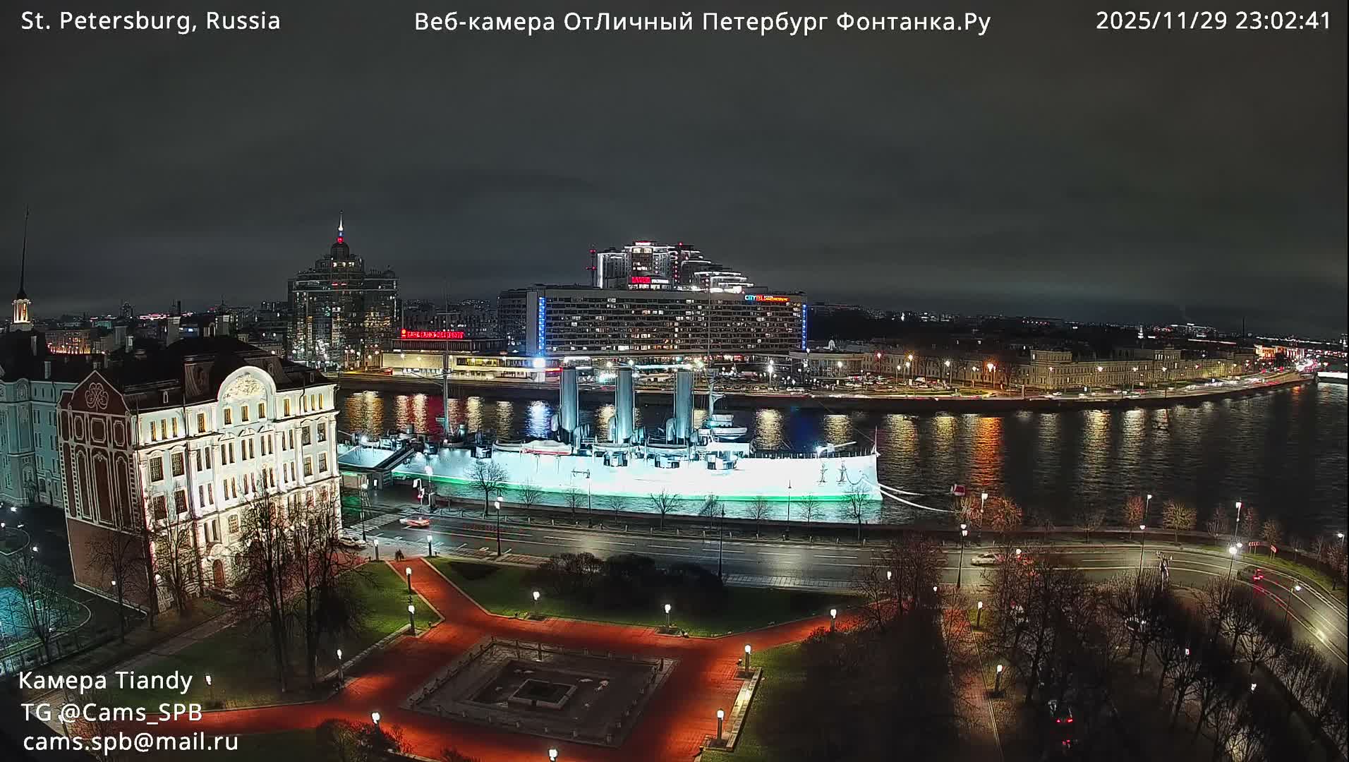 St. Petersburg Trinity Bridge (Troitsky Most) & South St. Petersburg Skyline Live Cam - Posadsky, Petrogradsky, Saint Petersburg, Northwestern (Severo-Zapadnyy), Russia