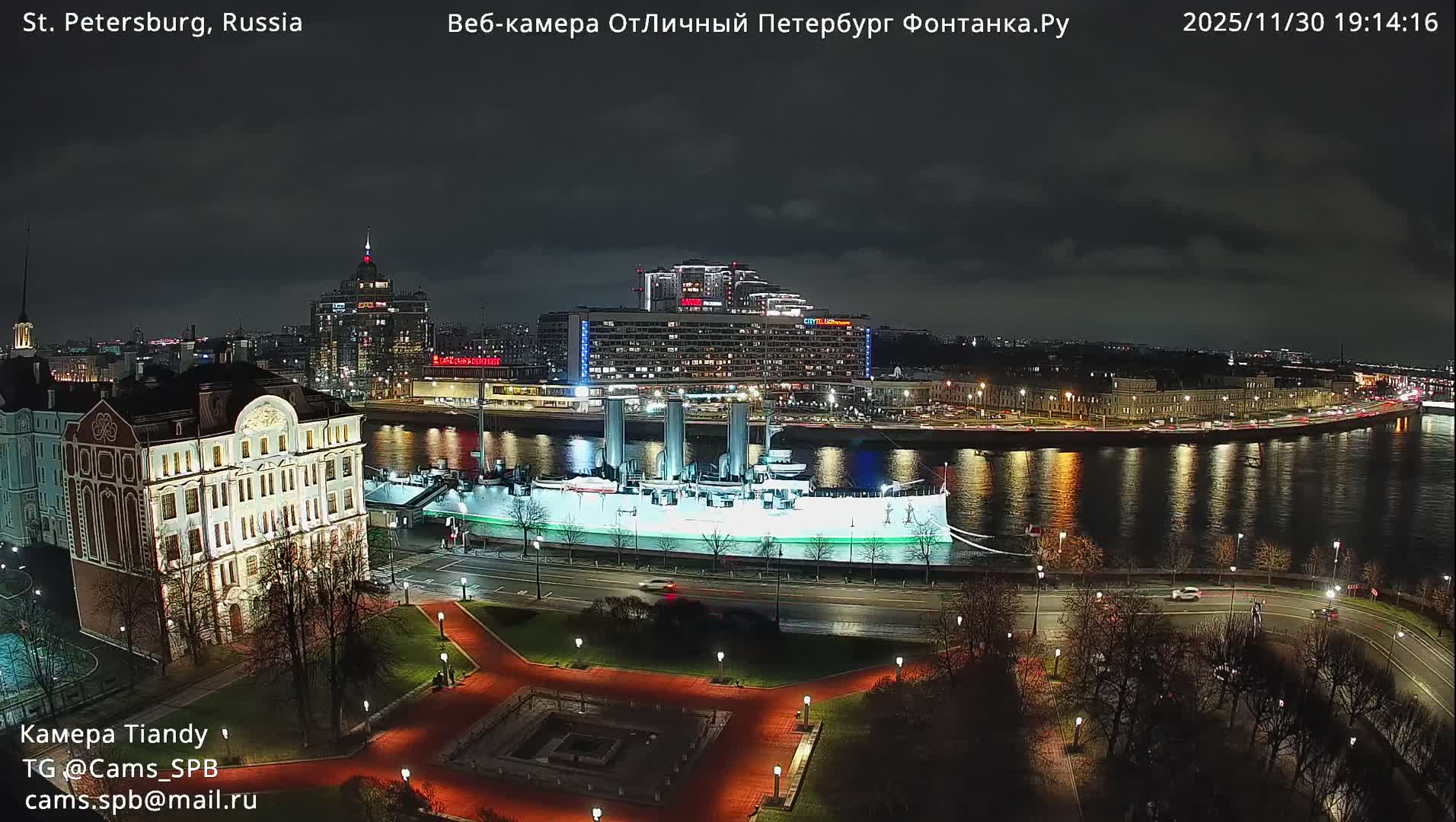 St. Petersburg Trinity Bridge (Troitsky Most) & South St. Petersburg Skyline Live Cam - Posadsky, Petrogradsky, Saint Petersburg, Northwestern (Severo-Zapadnyy), Russia