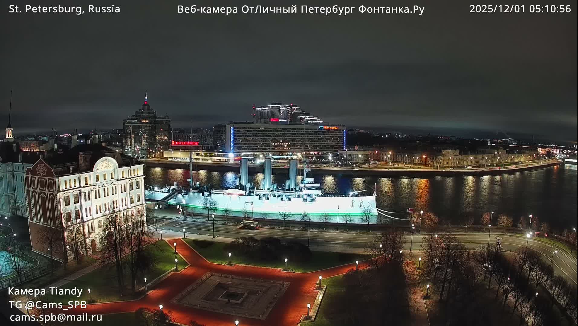 St. Petersburg Trinity Bridge (Troitsky Most) & South St. Petersburg Skyline Live Cam - Posadsky, Petrogradsky, Saint Petersburg, Northwestern (Severo-Zapadnyy), Russia