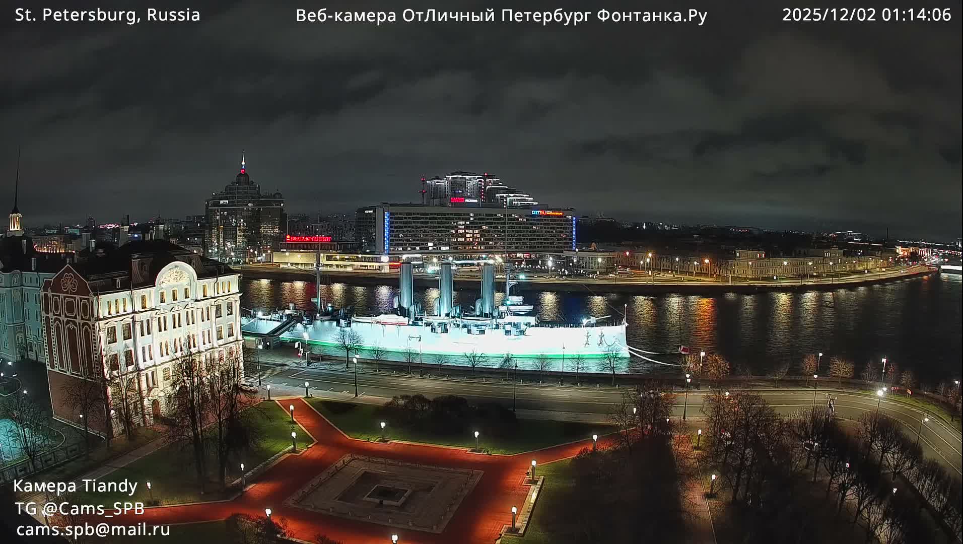 St. Petersburg Trinity Bridge (Troitsky Most) & South St. Petersburg Skyline Live Cam - Posadsky, Petrogradsky, Saint Petersburg, Northwestern (Severo-Zapadnyy), Russia