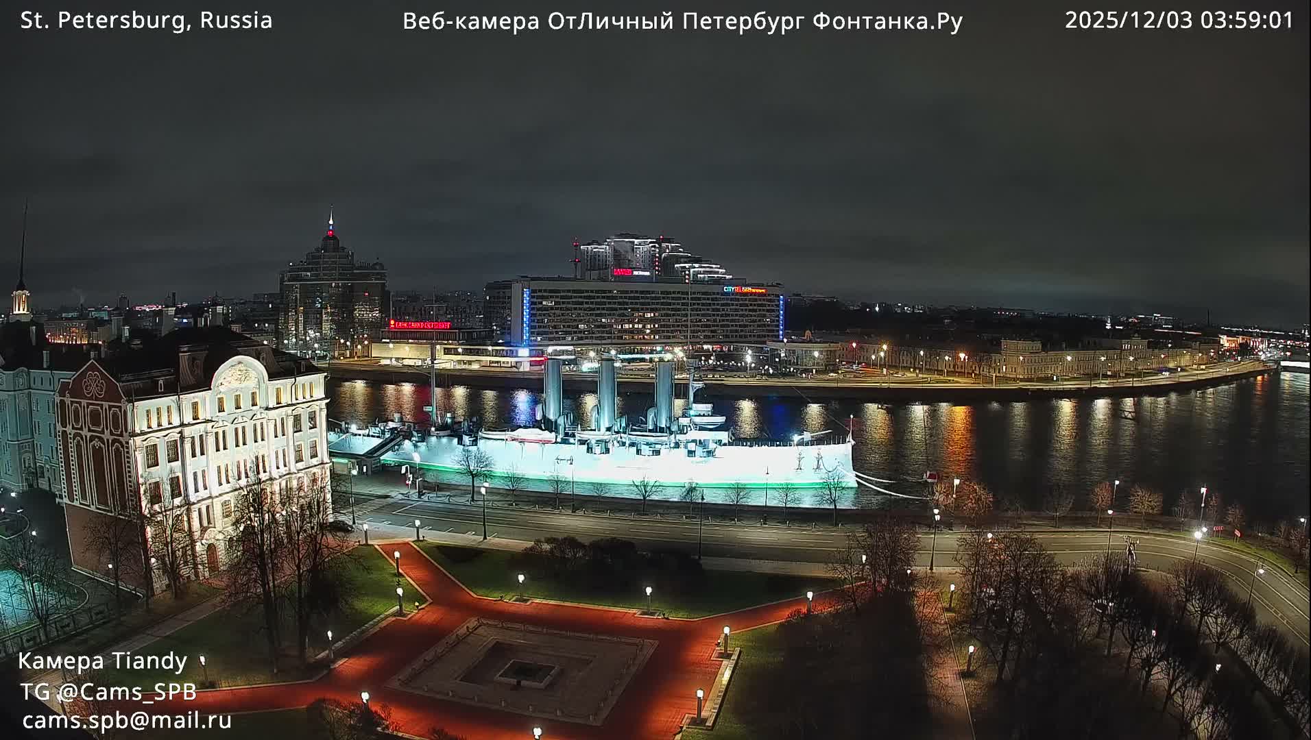 St. Petersburg Trinity Bridge (Troitsky Most) & South St. Petersburg Skyline Live Cam - Posadsky, Petrogradsky, Saint Petersburg, Northwestern (Severo-Zapadnyy), Russia