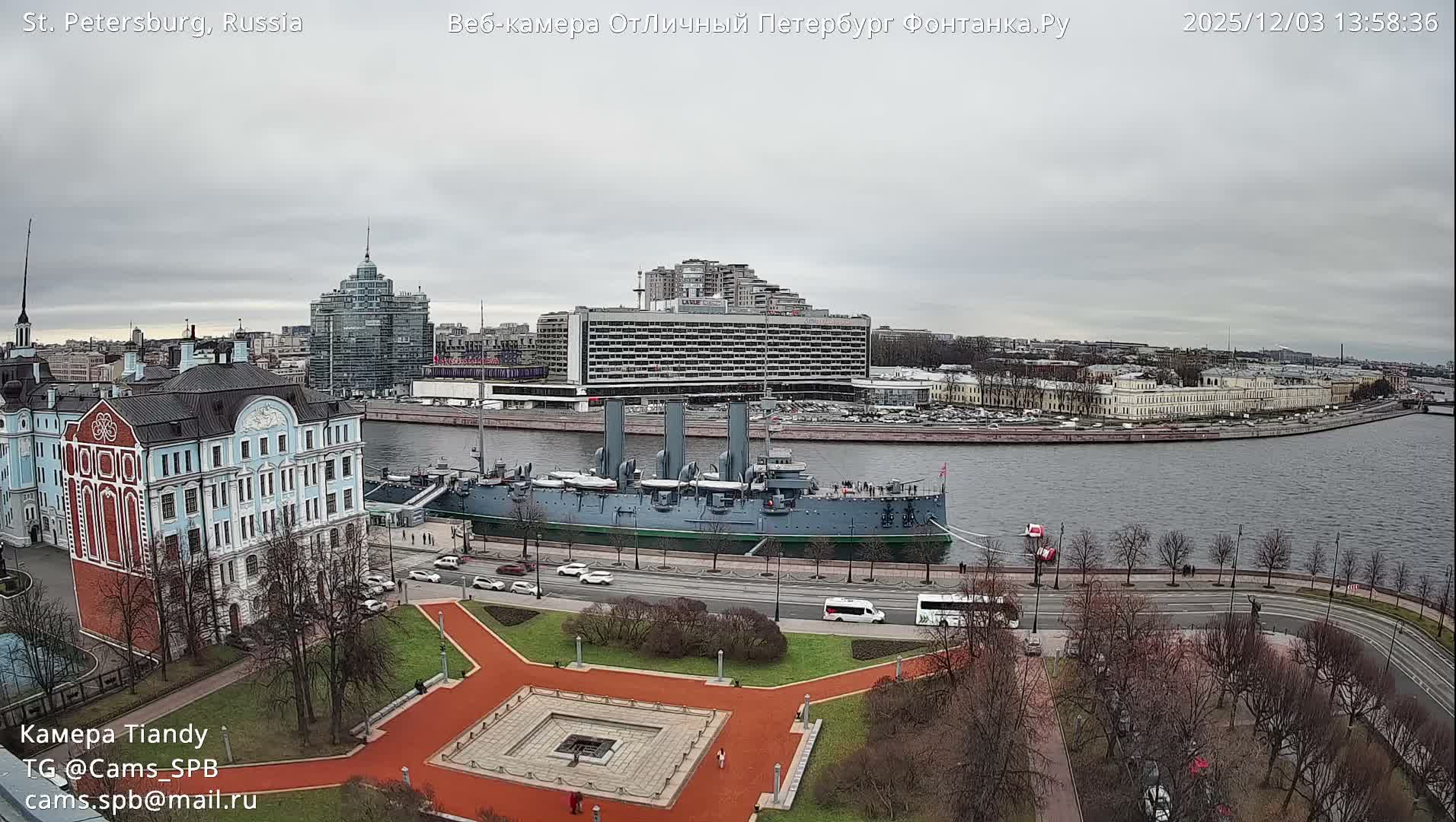 St. Petersburg Trinity Bridge (Troitsky Most) & South St. Petersburg Skyline Live Cam - Posadsky, Petrogradsky, Saint Petersburg, Northwestern (Severo-Zapadnyy), Russia