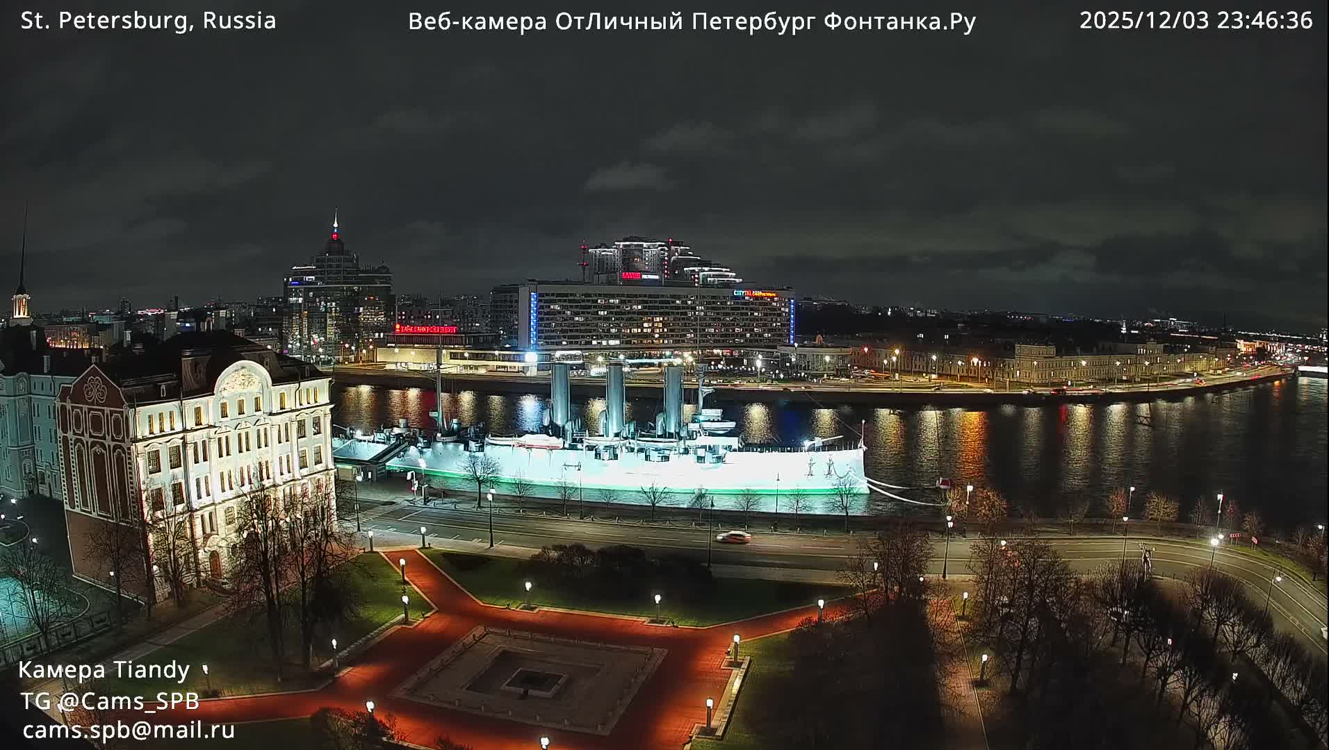 St. Petersburg Trinity Bridge (Troitsky Most) & South St. Petersburg Skyline Live Cam - Posadsky, Petrogradsky, Saint Petersburg, Northwestern (Severo-Zapadnyy), Russia