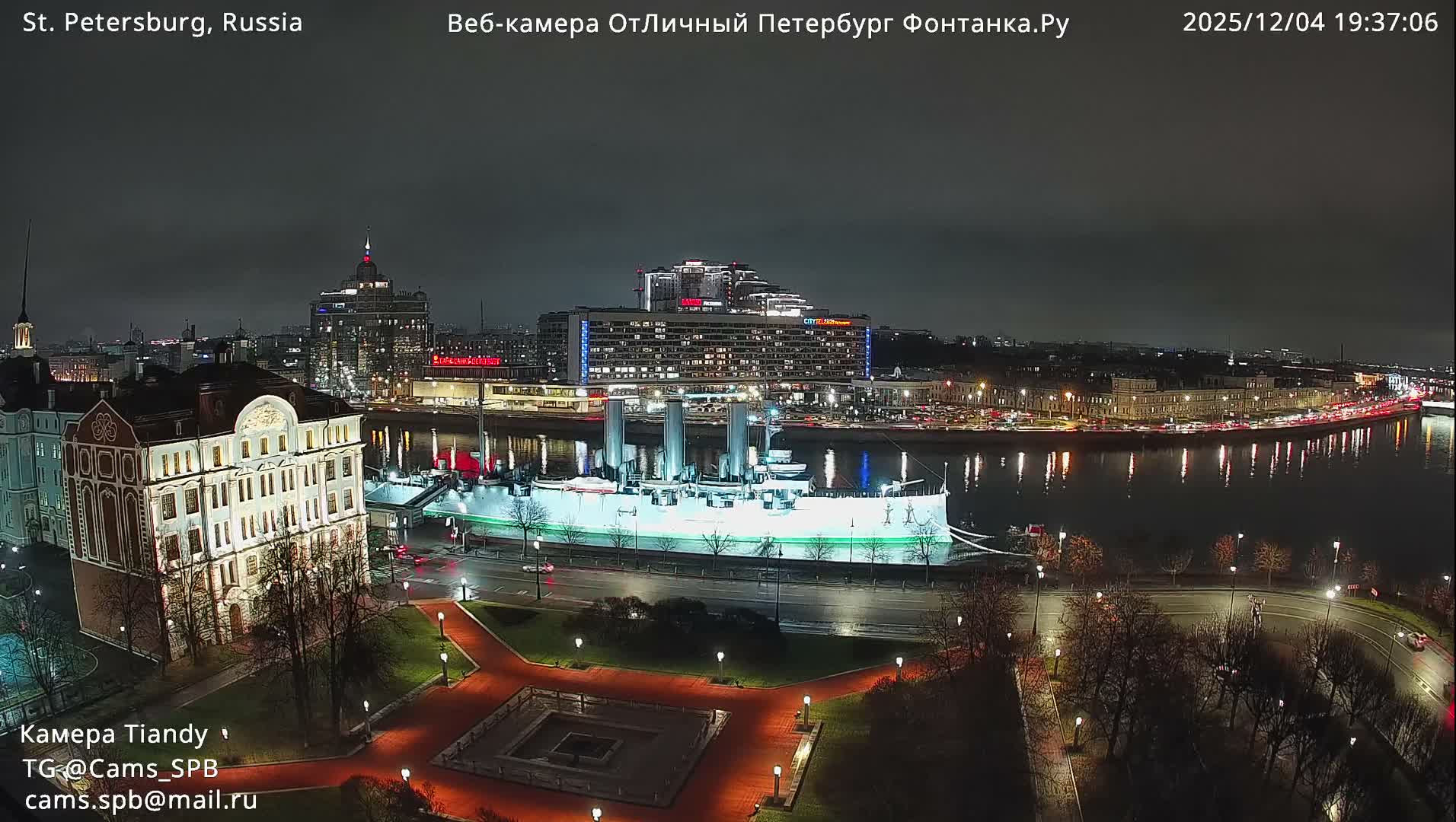St. Petersburg Trinity Bridge (Troitsky Most) & South St. Petersburg Skyline Live Cam - Posadsky, Petrogradsky, Saint Petersburg, Northwestern (Severo-Zapadnyy), Russia
