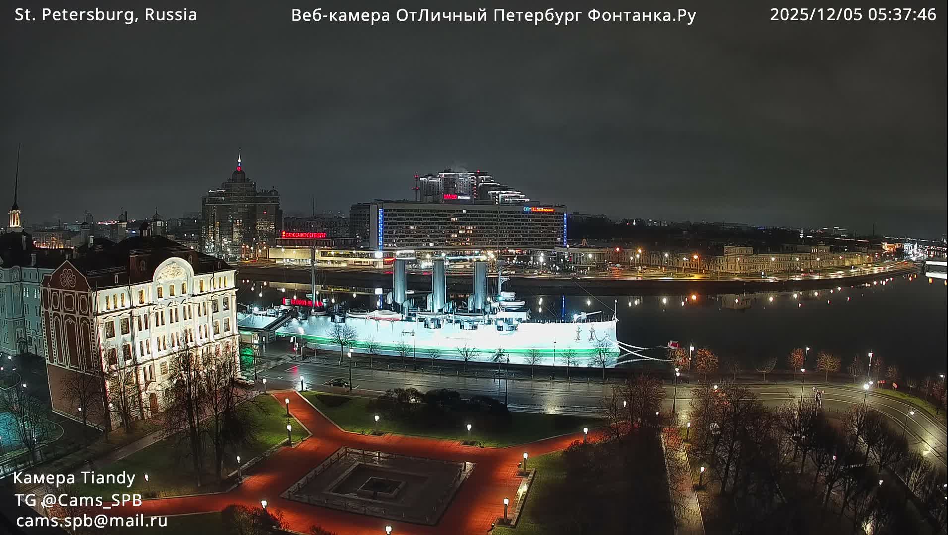 St. Petersburg Trinity Bridge (Troitsky Most) & South St. Petersburg Skyline Live Cam - Posadsky, Petrogradsky, Saint Petersburg, Northwestern (Severo-Zapadnyy), Russia