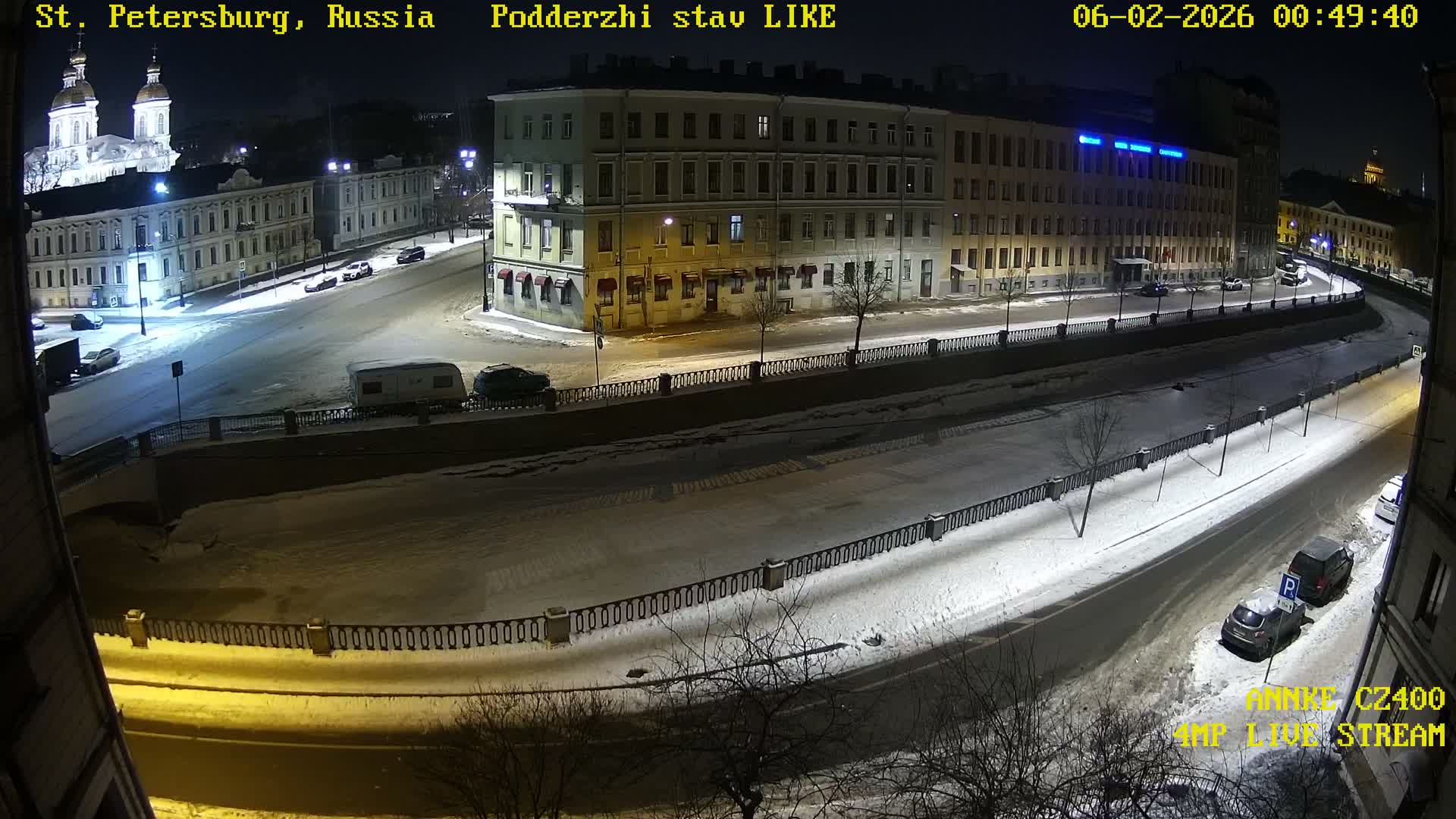St. Petersburg Trinity Bridge (Troitsky Most) & South St. Petersburg Skyline Live Cam - Posadsky, Petrogradsky, Saint Petersburg, Northwestern (Severo-Zapadnyy), Russia