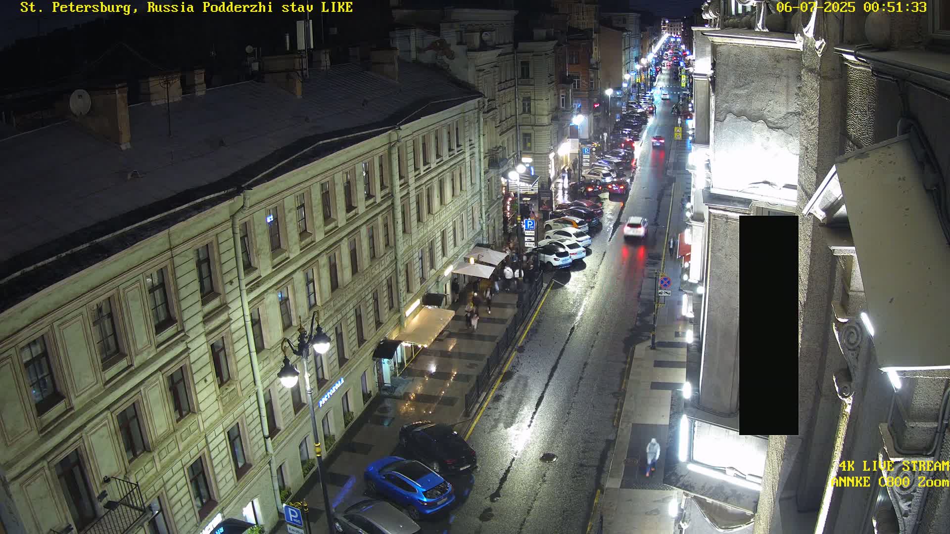 St. Petersburg, Rubinstein Street Live Cam - Vladimirsky, Tsentralny, Saint Petersburg, Northwestern (Severo-Zapadnyy), Russia