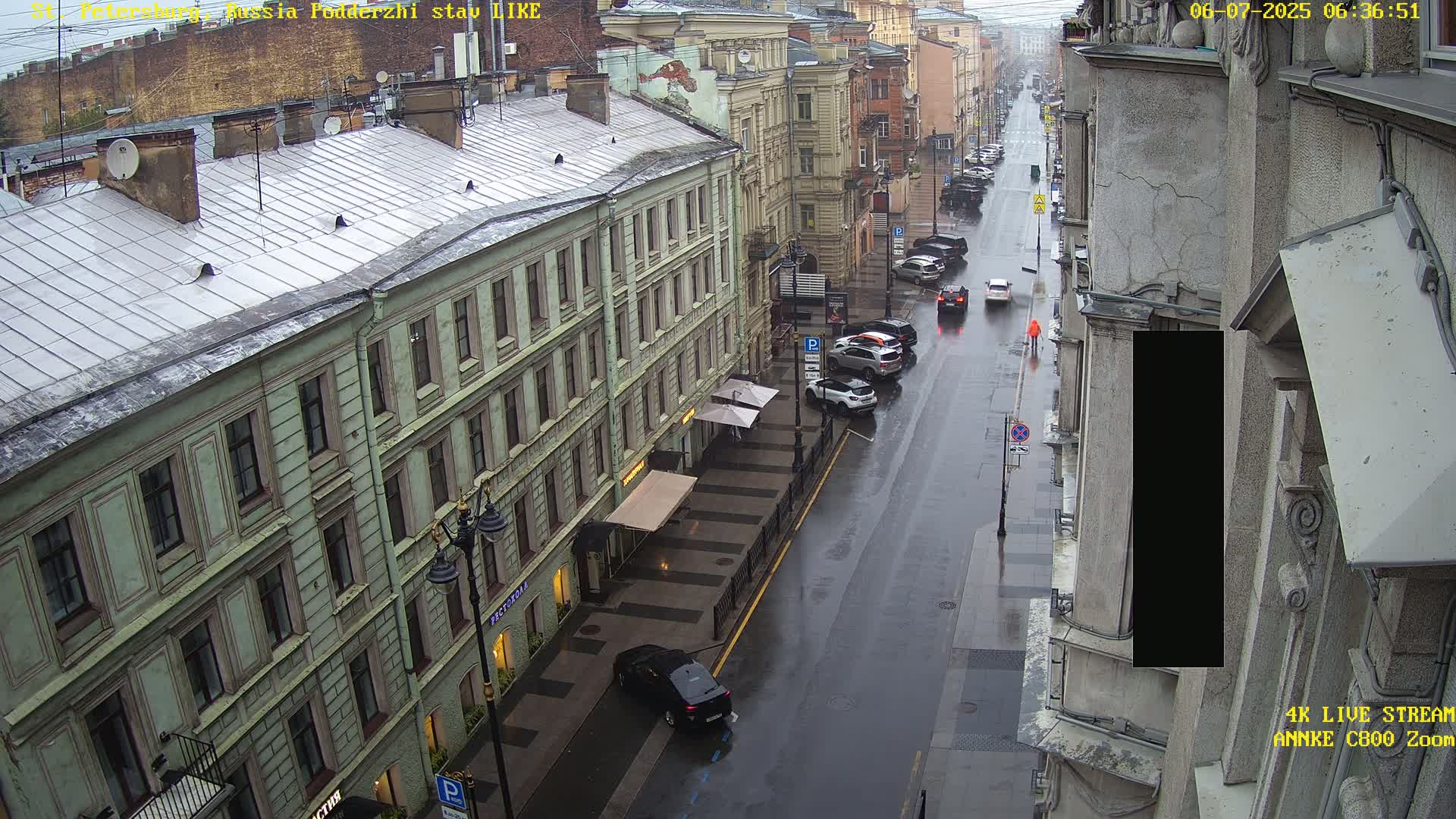 St. Petersburg, Rubinstein Street Live Cam - Vladimirsky, Tsentralny, Saint Petersburg, Northwestern (Severo-Zapadnyy), Russia