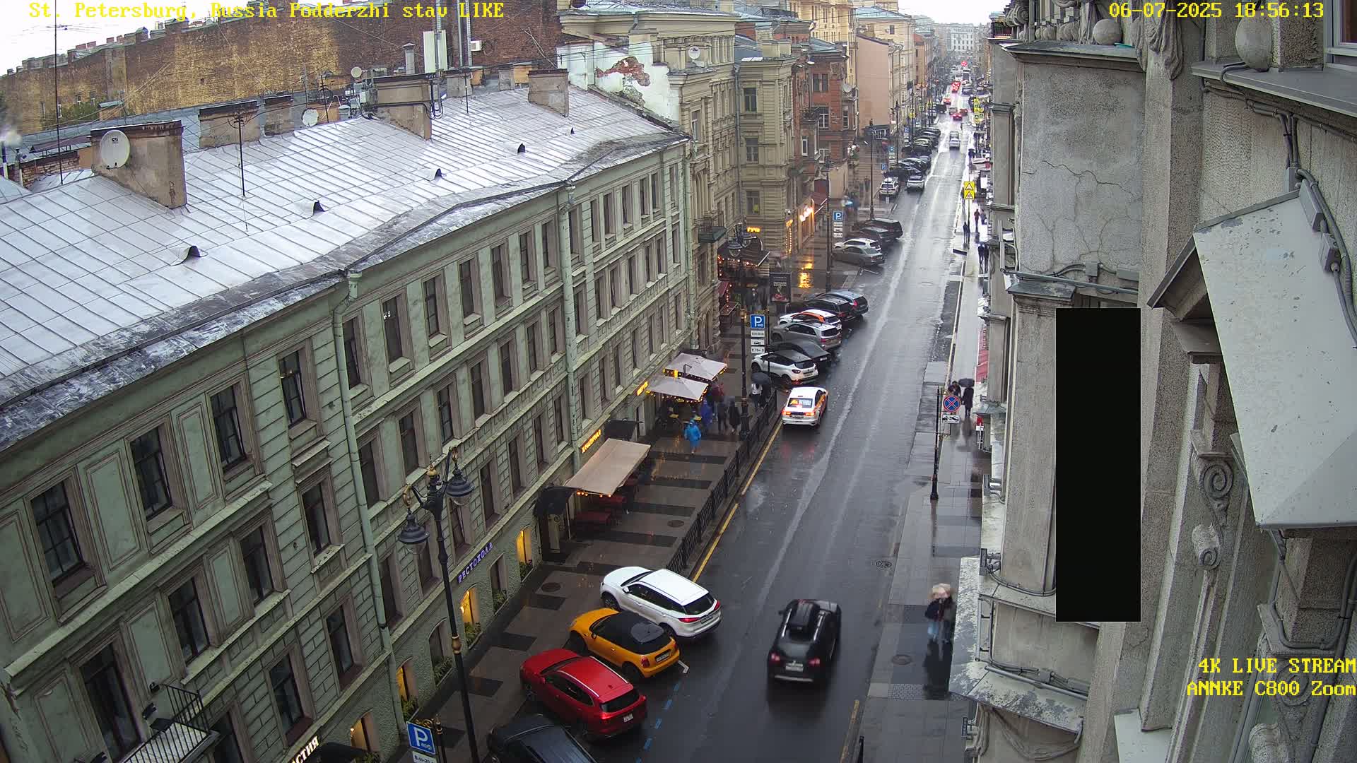 St. Petersburg, Rubinstein Street Live Cam - Vladimirsky, Tsentralny, Saint Petersburg, Northwestern (Severo-Zapadnyy), Russia