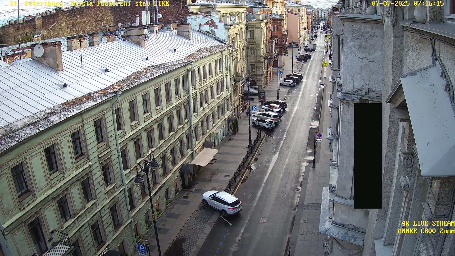 St. Petersburg, Rubinstein Street Live Cam - Vladimirsky, Tsentralny, Saint Petersburg, Northwestern (Severo-Zapadnyy), Russia