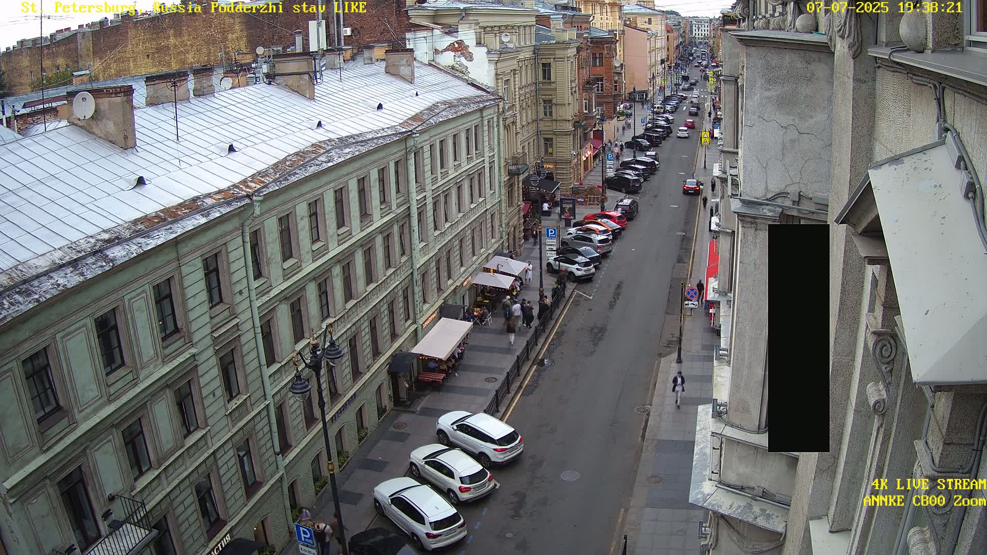 St. Petersburg, Rubinstein Street Live Cam - Vladimirsky, Tsentralny, Saint Petersburg, Northwestern (Severo-Zapadnyy), Russia