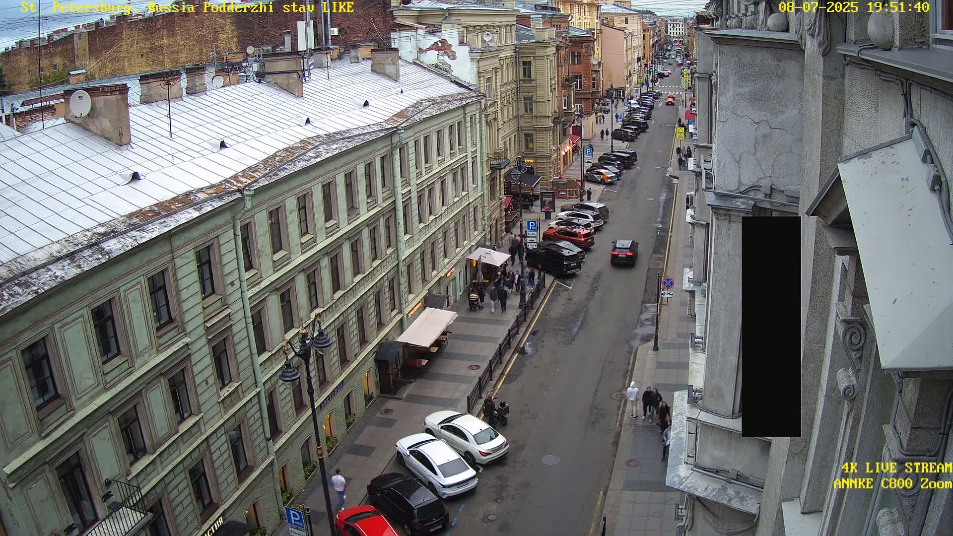 St. Petersburg, Rubinstein Street Live Cam - Vladimirsky, Tsentralny, Saint Petersburg, Northwestern (Severo-Zapadnyy), Russia