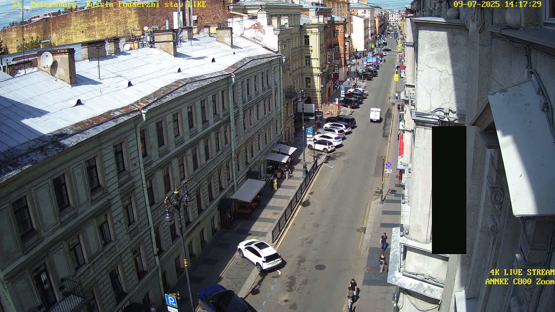 St. Petersburg, Rubinstein Street Live Cam - Vladimirsky, Tsentralny, Saint Petersburg, Northwestern (Severo-Zapadnyy), Russia