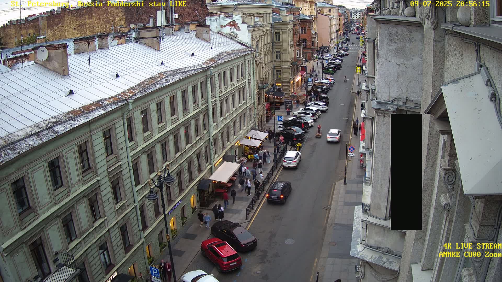 St. Petersburg, Rubinstein Street Live Cam - Vladimirsky, Tsentralny, Saint Petersburg, Northwestern (Severo-Zapadnyy), Russia