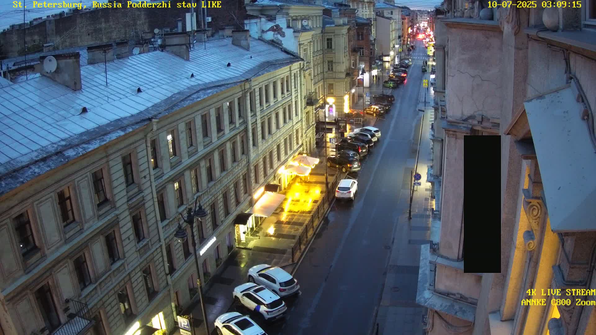 St. Petersburg, Rubinstein Street Live Cam - Vladimirsky, Tsentralny, Saint Petersburg, Northwestern (Severo-Zapadnyy), Russia