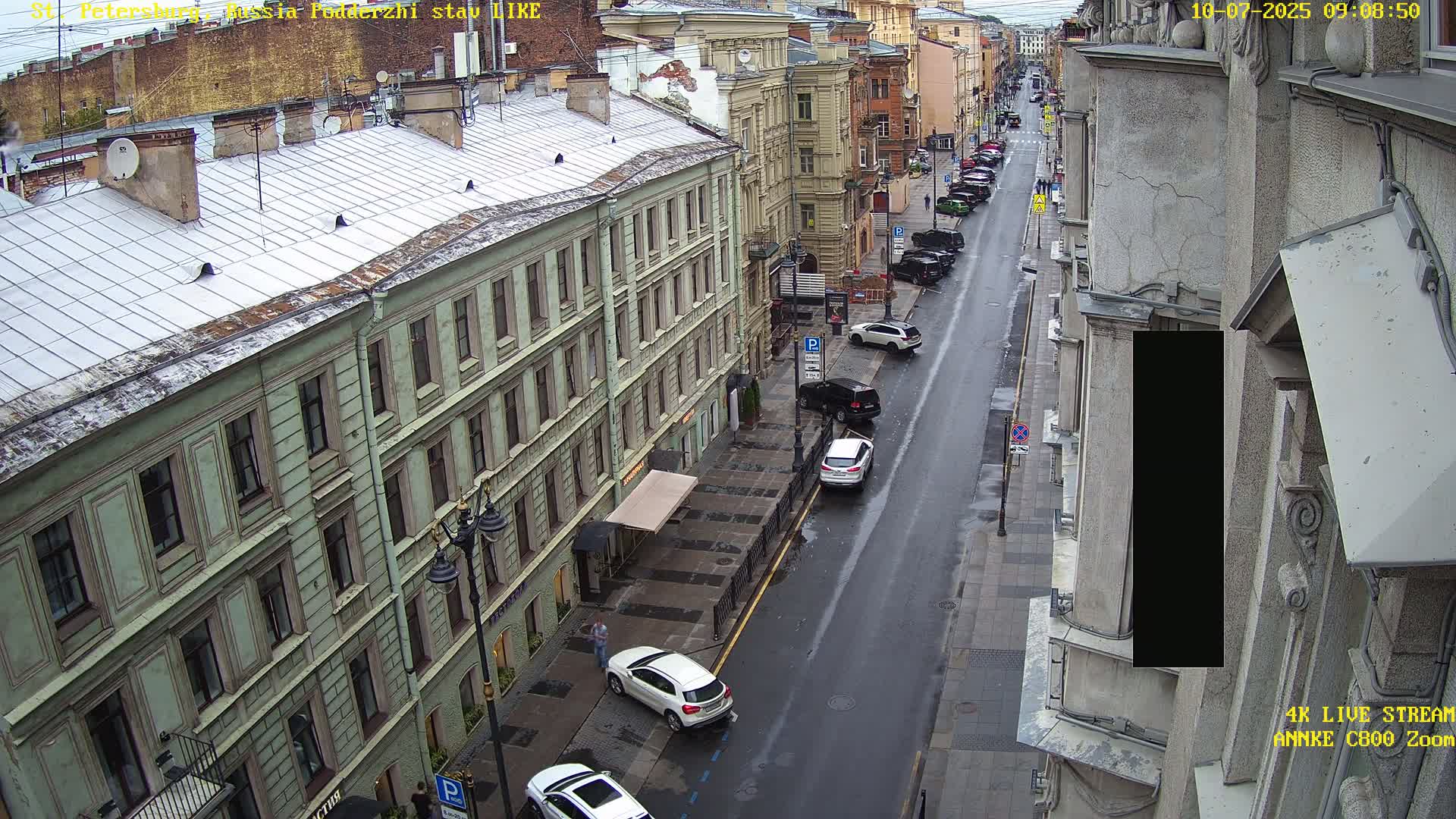 St. Petersburg, Rubinstein Street Live Cam - Vladimirsky, Tsentralny, Saint Petersburg, Northwestern (Severo-Zapadnyy), Russia