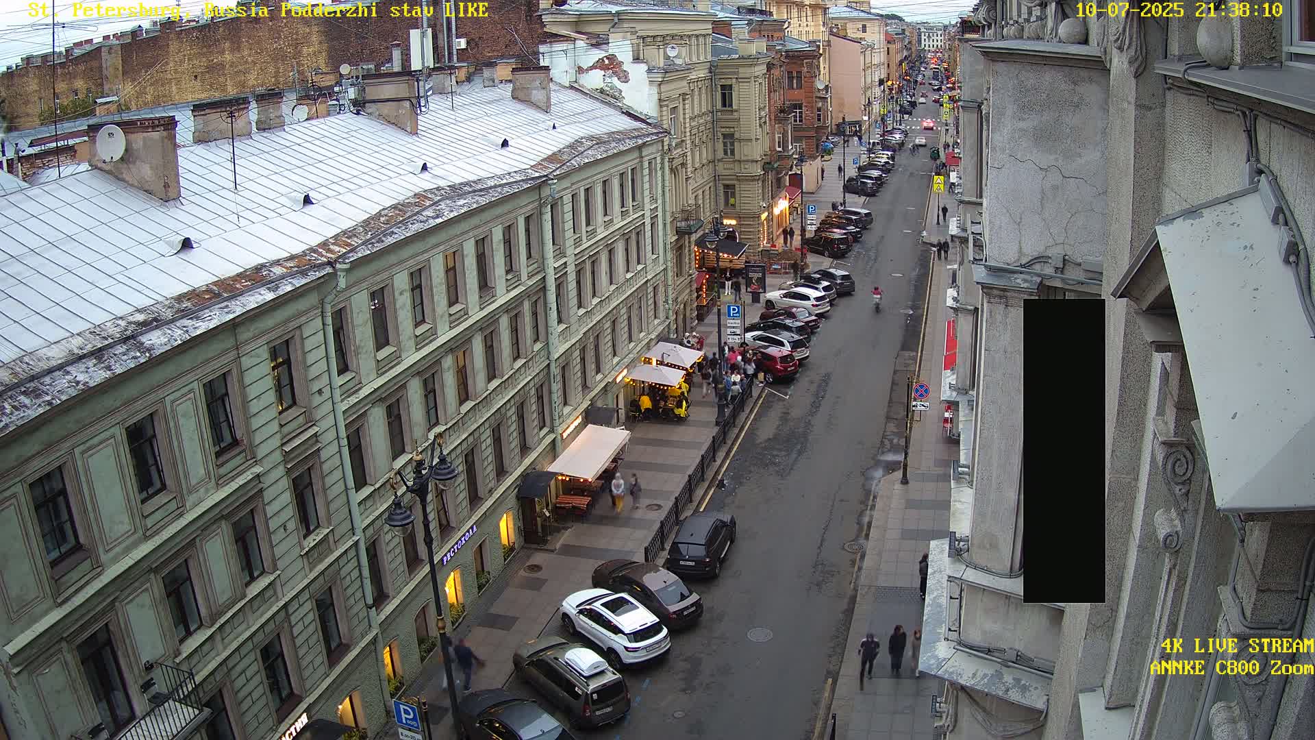 St. Petersburg, Rubinstein Street Live Cam - Vladimirsky, Tsentralny, Saint Petersburg, Northwestern (Severo-Zapadnyy), Russia