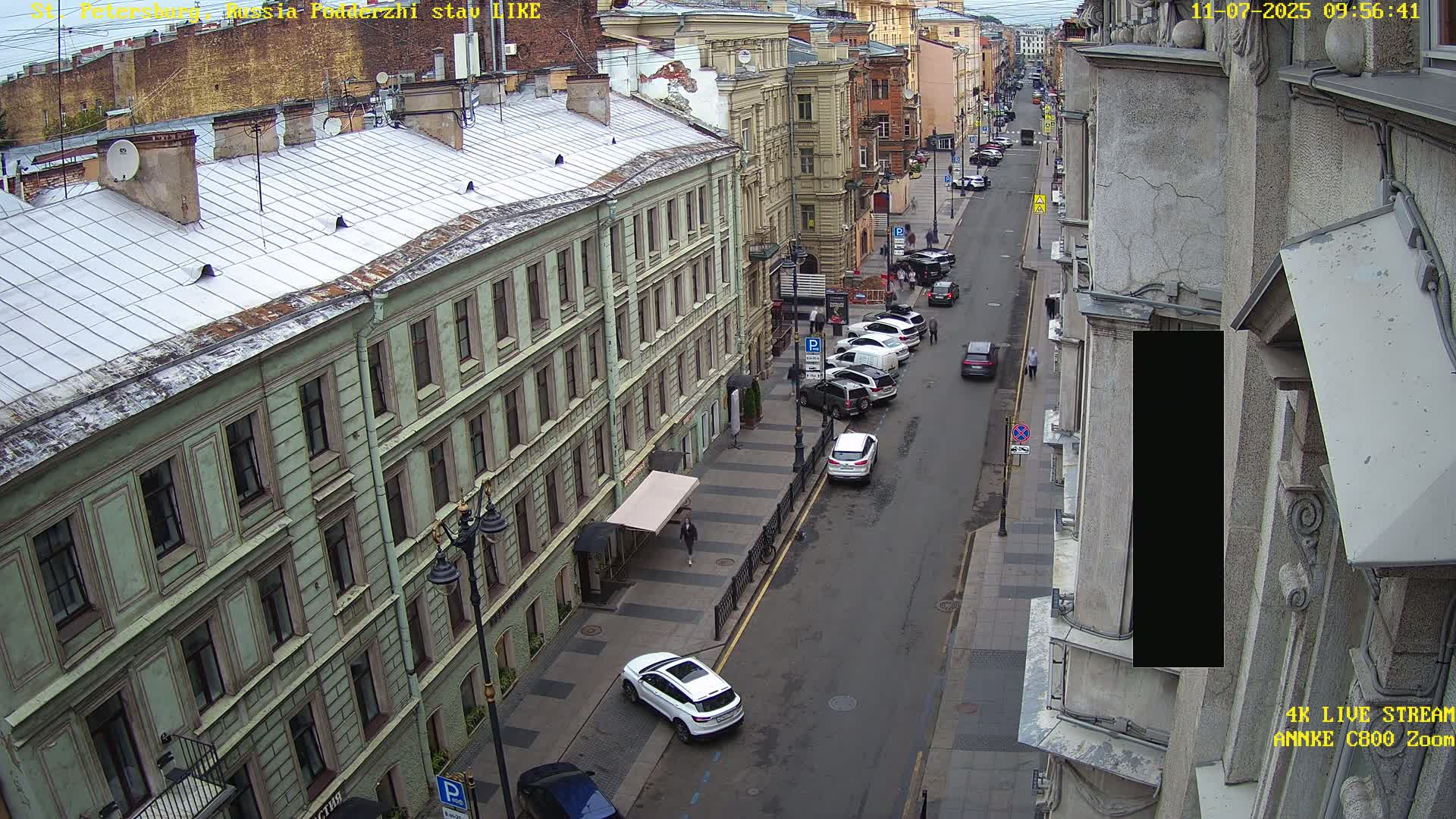 St. Petersburg, Rubinstein Street Live Cam - Vladimirsky, Tsentralny, Saint Petersburg, Northwestern (Severo-Zapadnyy), Russia