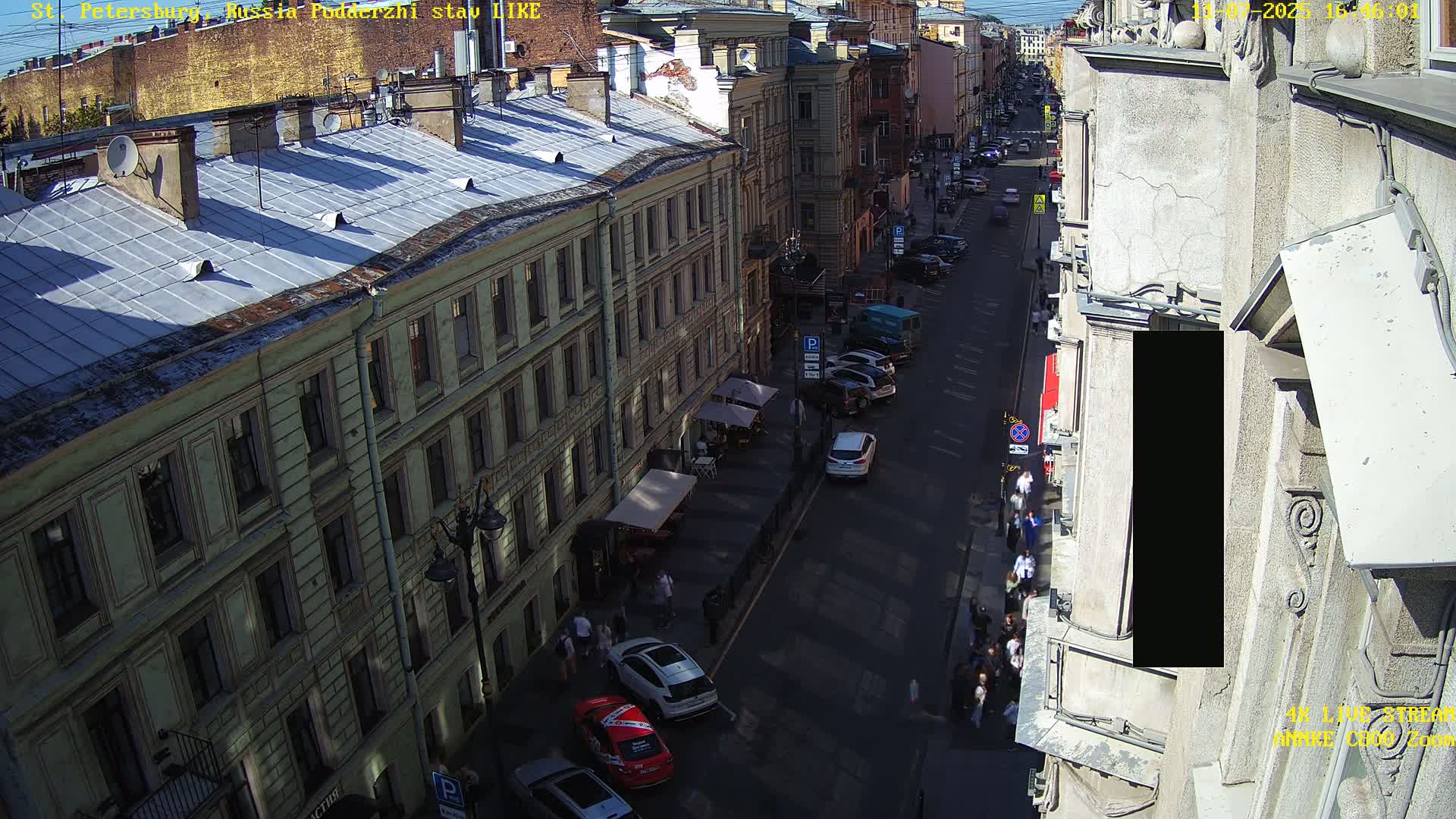 St. Petersburg, Rubinstein Street Live Cam - Vladimirsky, Tsentralny, Saint Petersburg, Northwestern (Severo-Zapadnyy), Russia