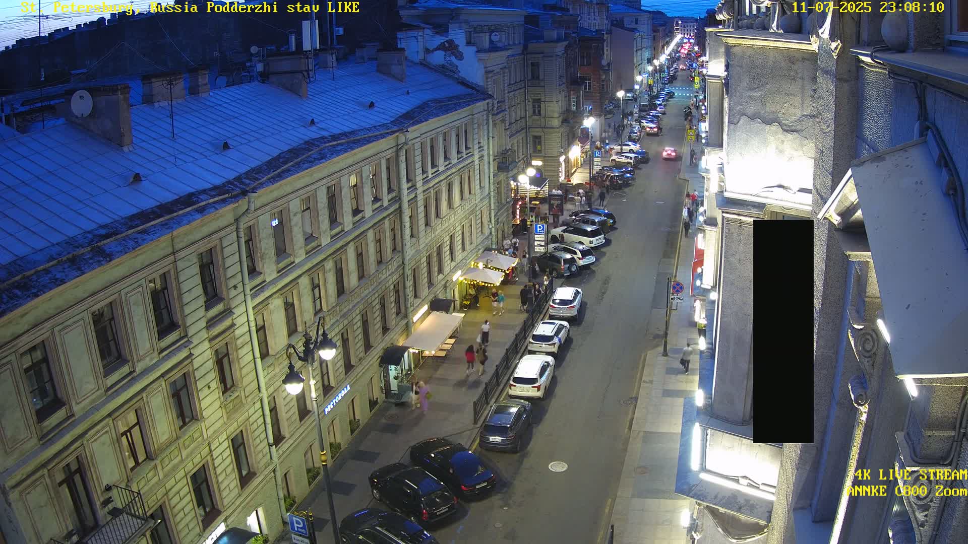 St. Petersburg, Rubinstein Street Live Cam - Vladimirsky, Tsentralny, Saint Petersburg, Northwestern (Severo-Zapadnyy), Russia