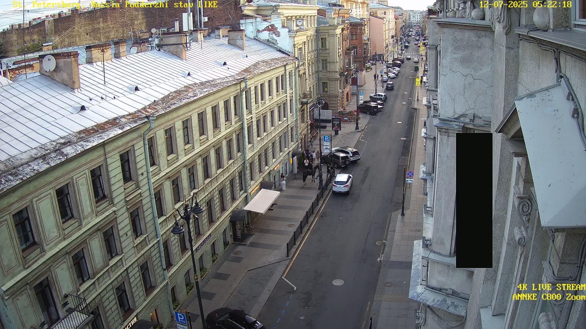 St. Petersburg, Rubinstein Street Live Cam - Vladimirsky, Tsentralny, Saint Petersburg, Northwestern (Severo-Zapadnyy), Russia