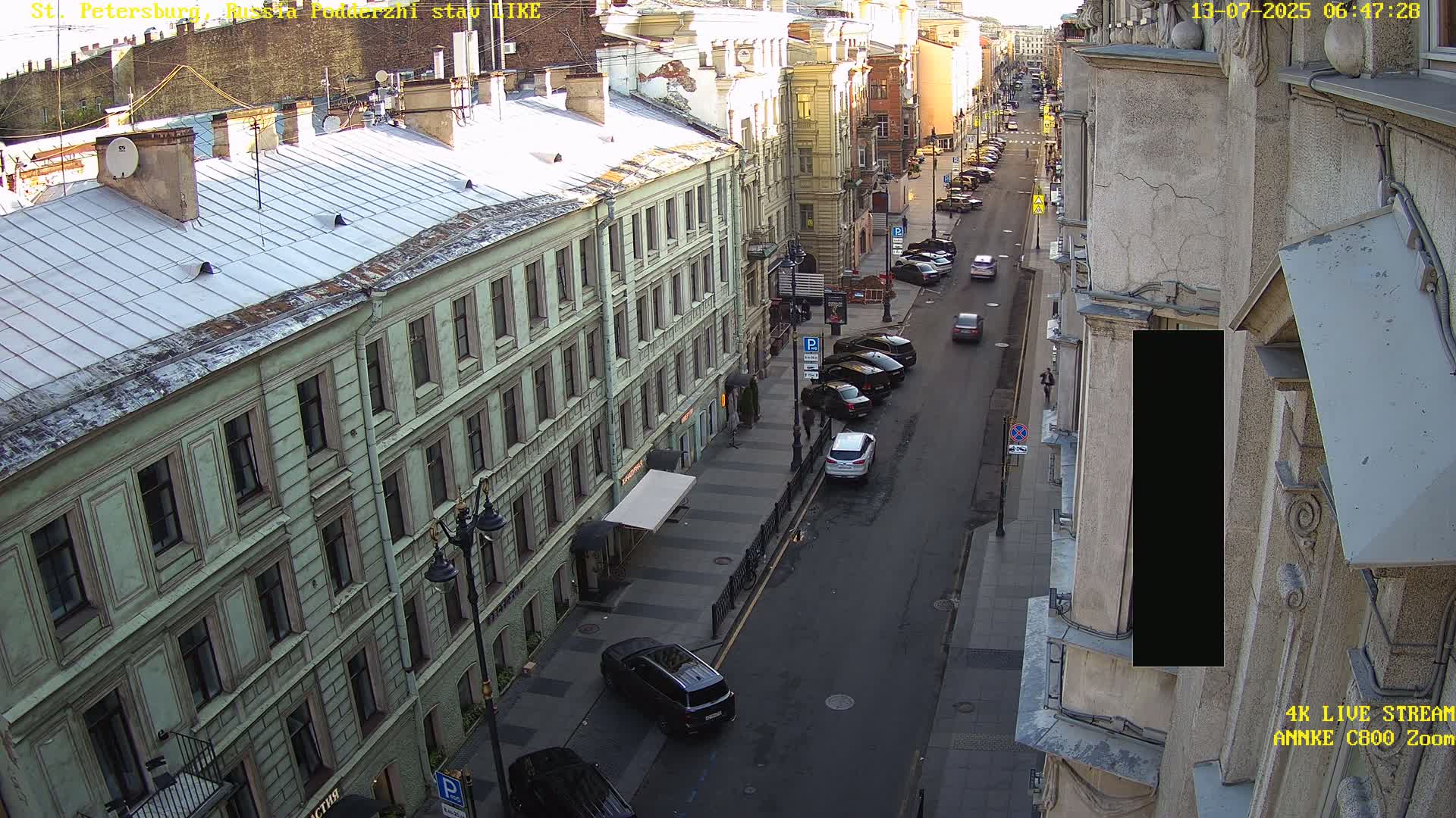 St. Petersburg, Rubinstein Street Live Cam - Vladimirsky, Tsentralny, Saint Petersburg, Northwestern (Severo-Zapadnyy), Russia