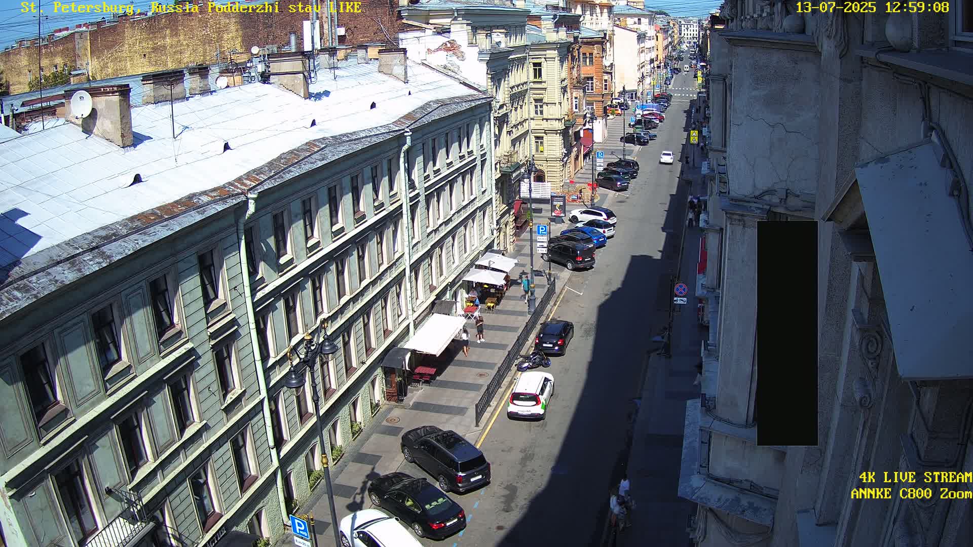 St. Petersburg, Rubinstein Street Live Cam - Vladimirsky, Tsentralny, Saint Petersburg, Northwestern (Severo-Zapadnyy), Russia