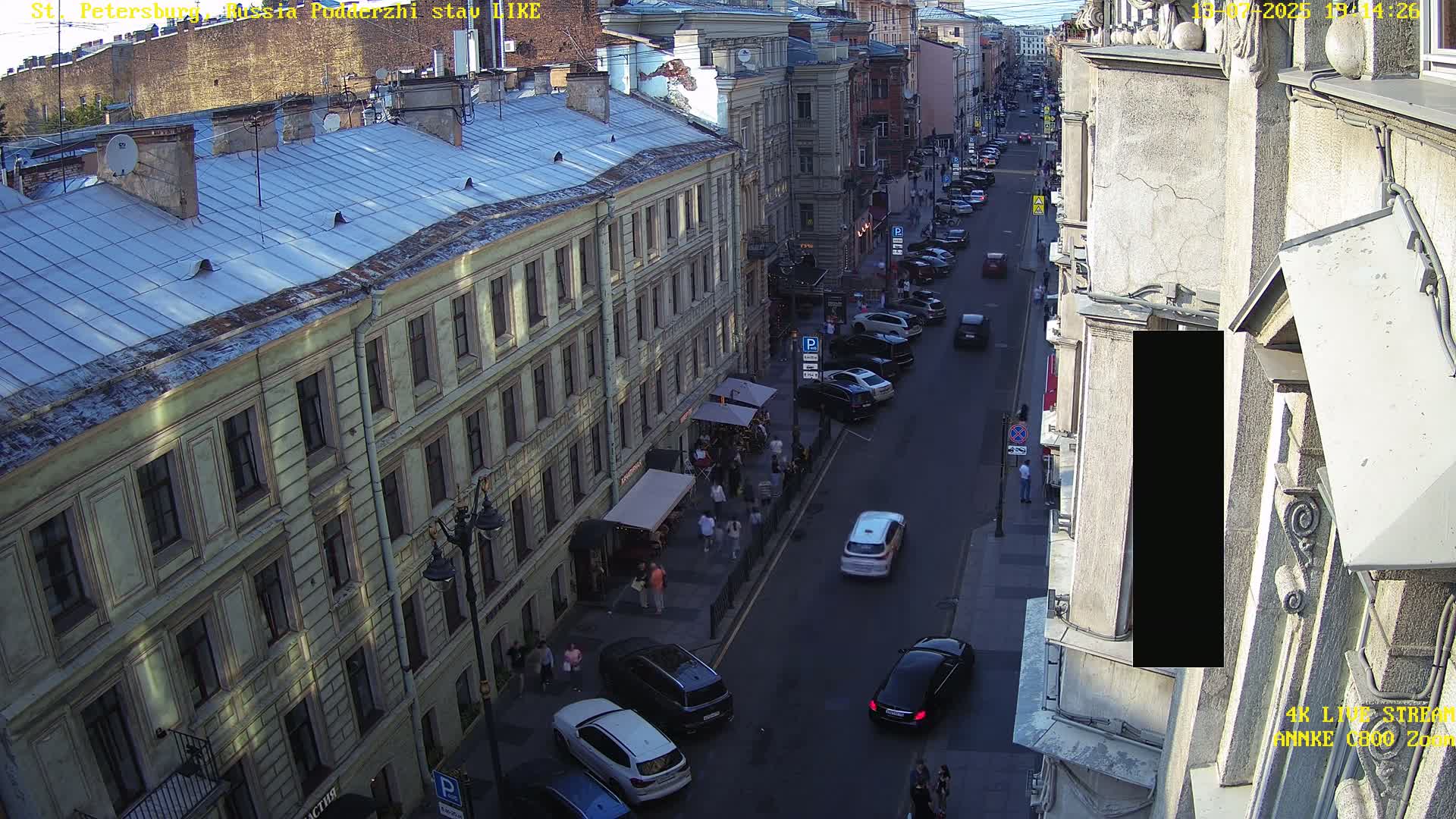 St. Petersburg, Rubinstein Street Live Cam - Vladimirsky, Tsentralny, Saint Petersburg, Northwestern (Severo-Zapadnyy), Russia