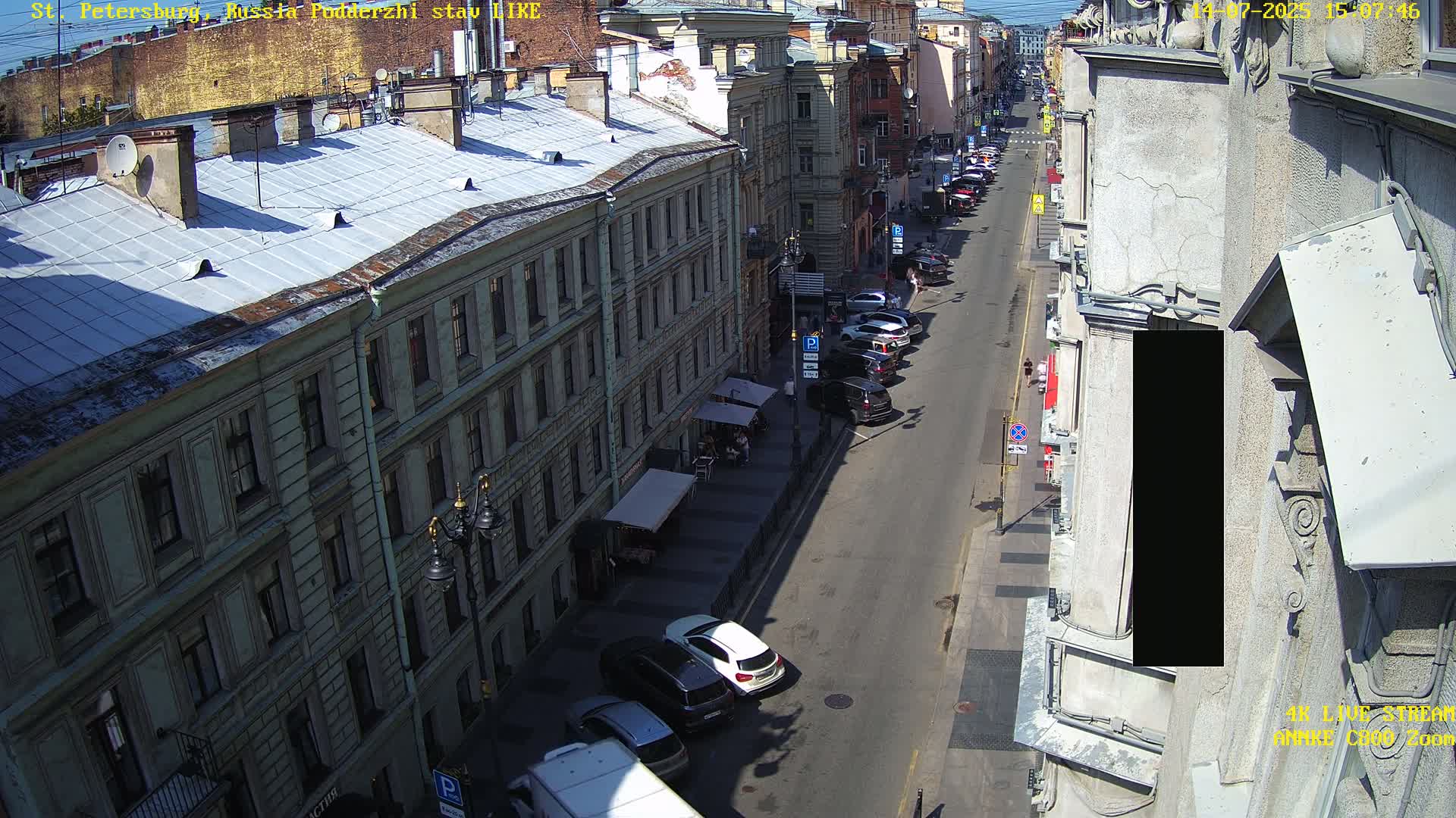 St. Petersburg, Rubinstein Street Live Cam - Vladimirsky, Tsentralny, Saint Petersburg, Northwestern (Severo-Zapadnyy), Russia