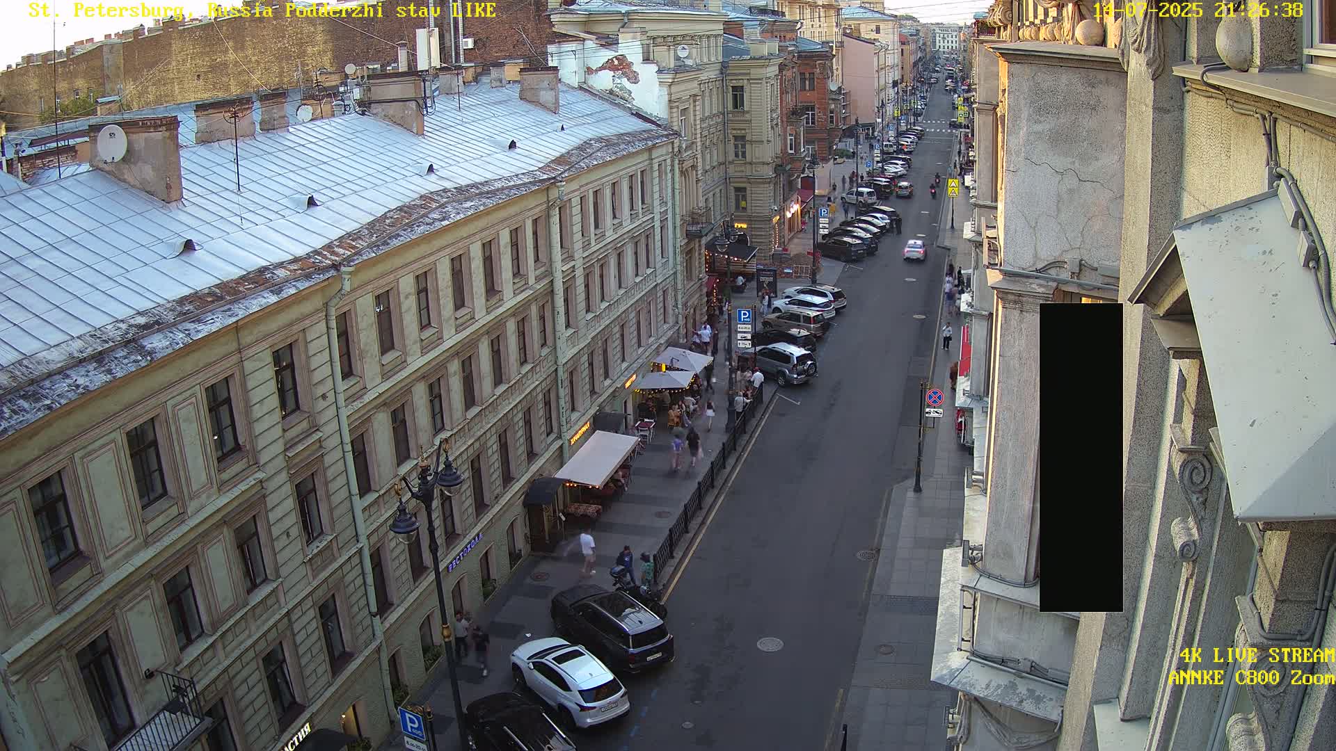 St. Petersburg, Rubinstein Street Live Cam - Vladimirsky, Tsentralny, Saint Petersburg, Northwestern (Severo-Zapadnyy), Russia