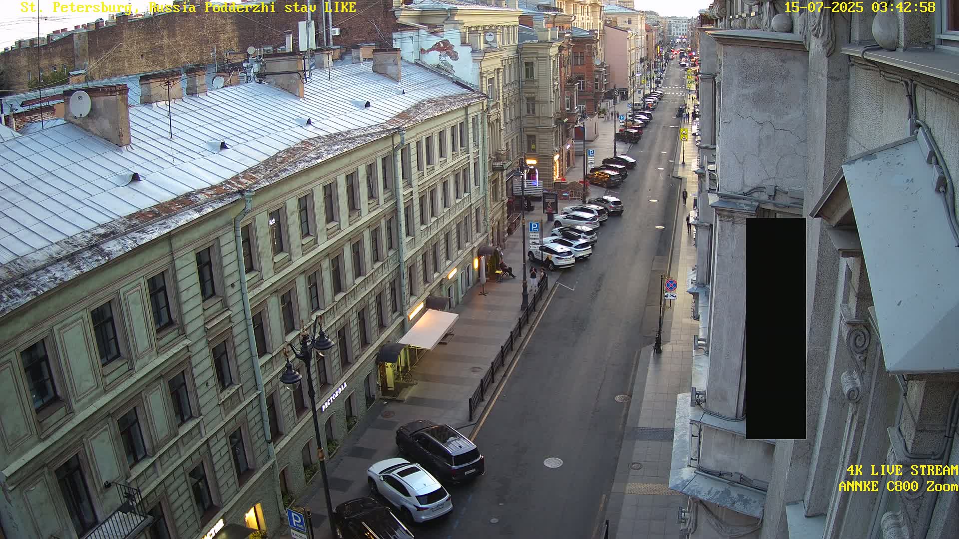 St. Petersburg, Rubinstein Street Live Cam - Vladimirsky, Tsentralny, Saint Petersburg, Northwestern (Severo-Zapadnyy), Russia