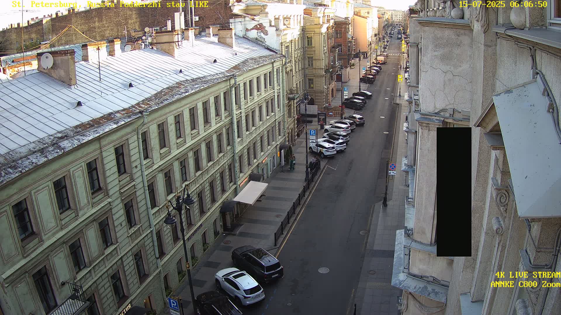 St. Petersburg, Rubinstein Street Live Cam - Vladimirsky, Tsentralny, Saint Petersburg, Northwestern (Severo-Zapadnyy), Russia