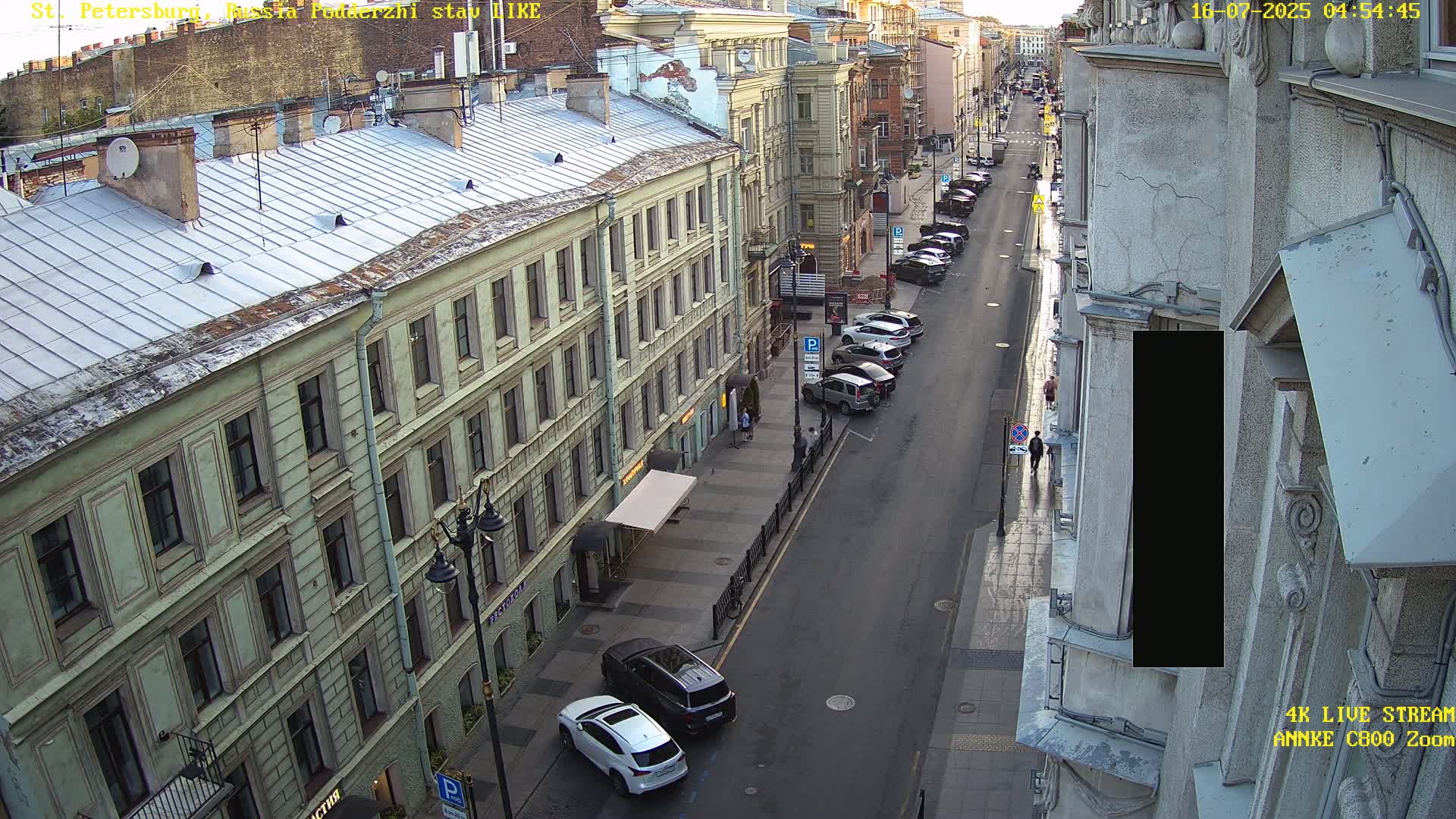 St. Petersburg, Rubinstein Street Live Cam - Vladimirsky, Tsentralny, Saint Petersburg, Northwestern (Severo-Zapadnyy), Russia