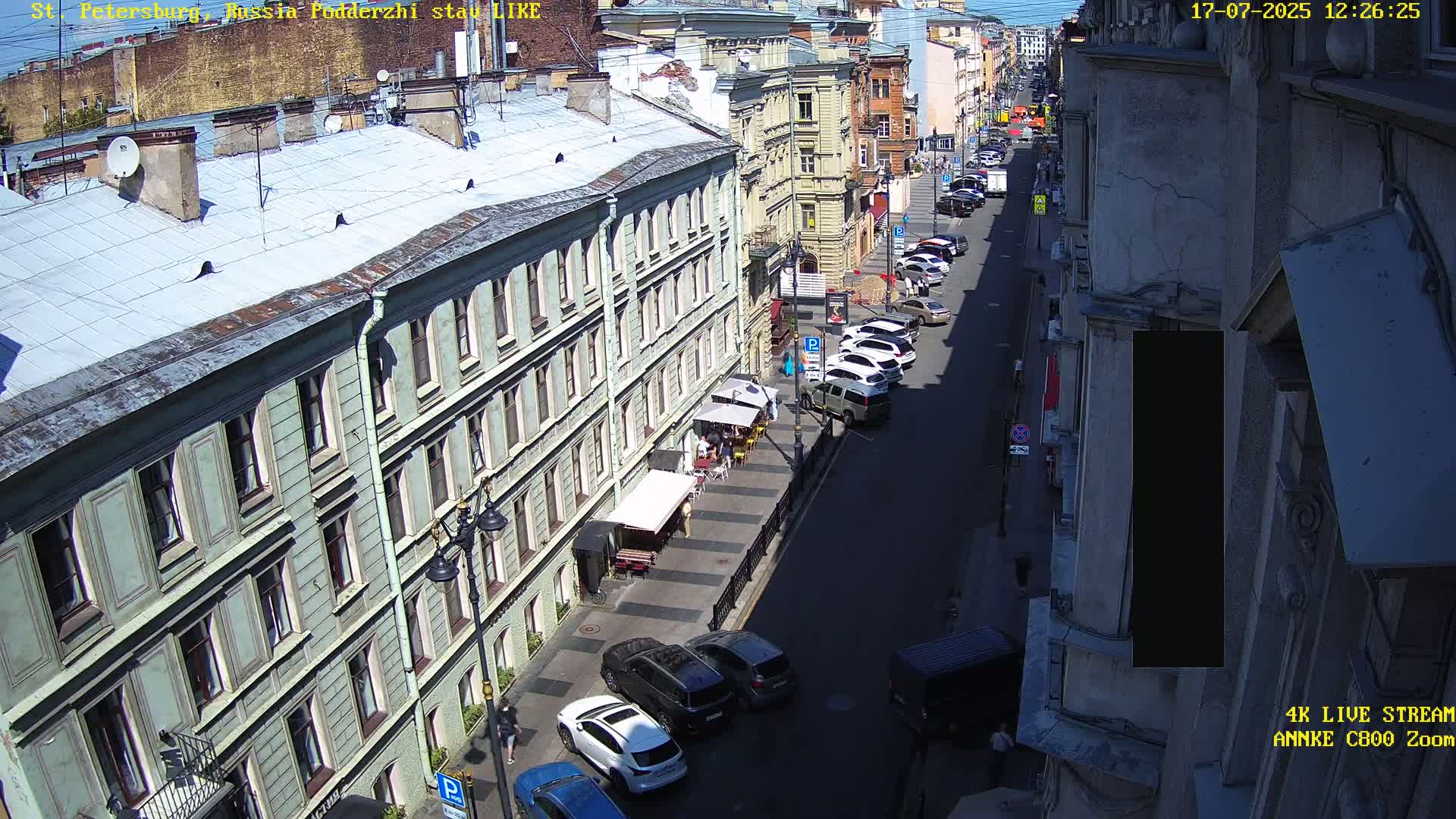 St. Petersburg, Rubinstein Street Live Cam - Vladimirsky, Tsentralny, Saint Petersburg, Northwestern (Severo-Zapadnyy), Russia