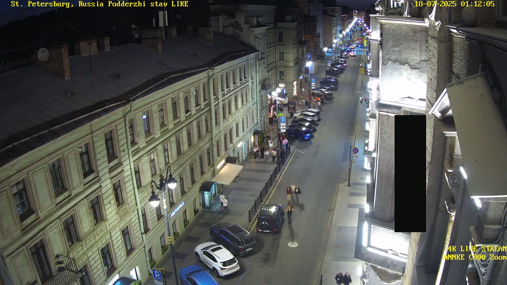 St. Petersburg, Rubinstein Street Live Cam - Vladimirsky, Tsentralny, Saint Petersburg, Northwestern (Severo-Zapadnyy), Russia