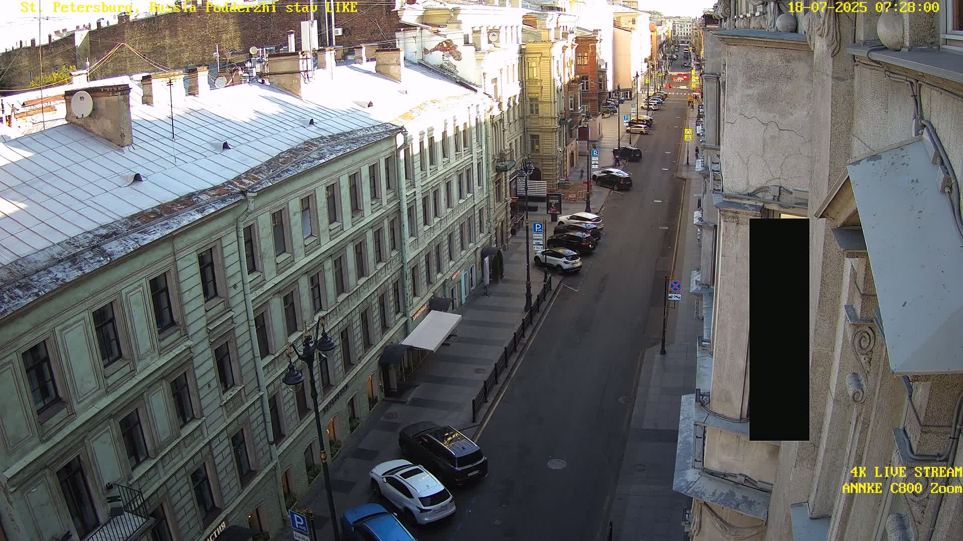 St. Petersburg, Rubinstein Street Live Cam - Vladimirsky, Tsentralny, Saint Petersburg, Northwestern (Severo-Zapadnyy), Russia